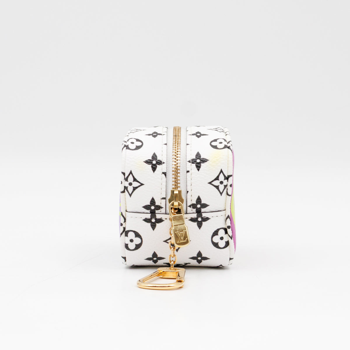 Cube Coin Purse White & Black Monogram Giant