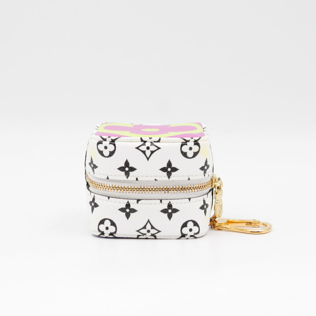 Cube Coin Purse White & Black Monogram Giant
