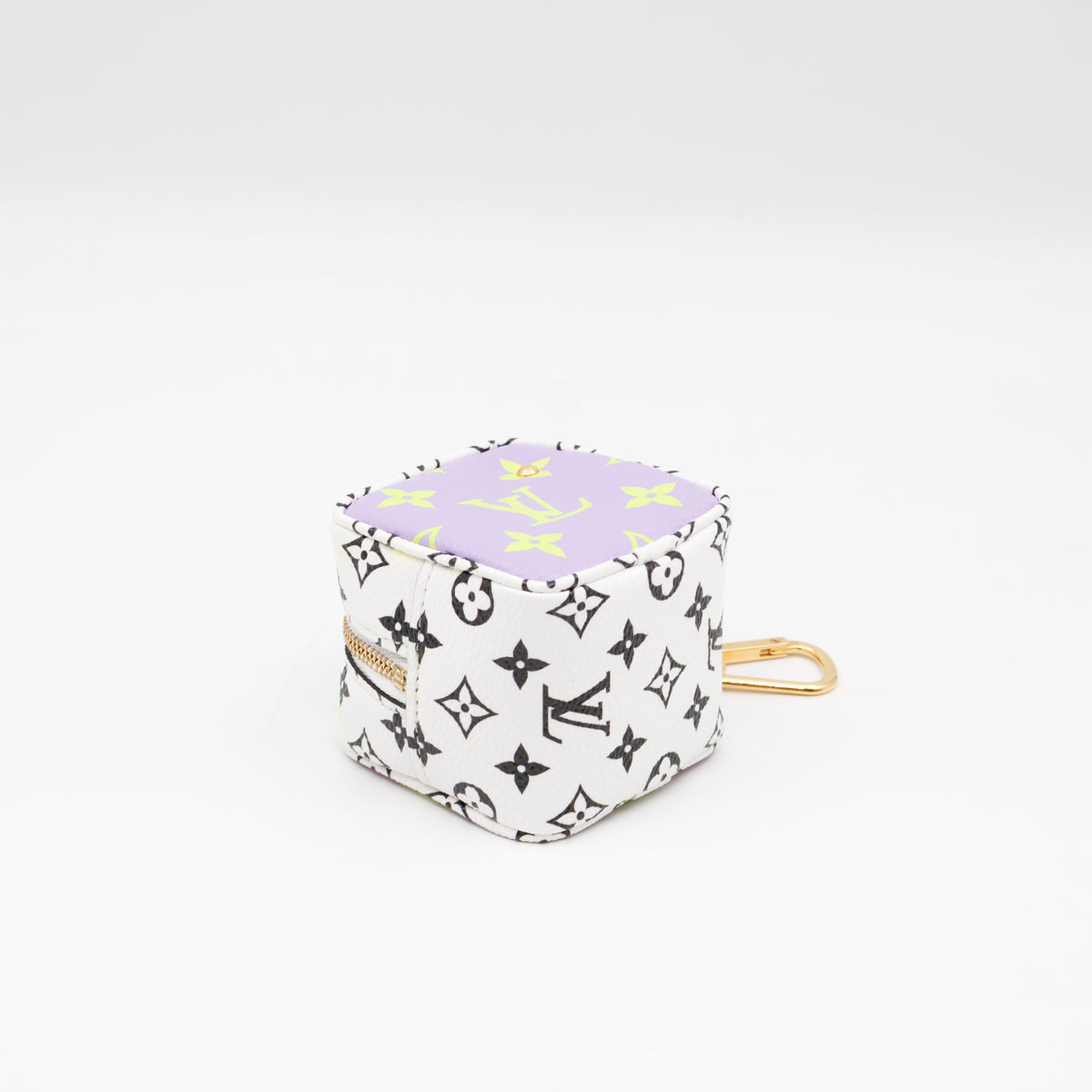 Cube Coin Purse White & Black Monogram Giant