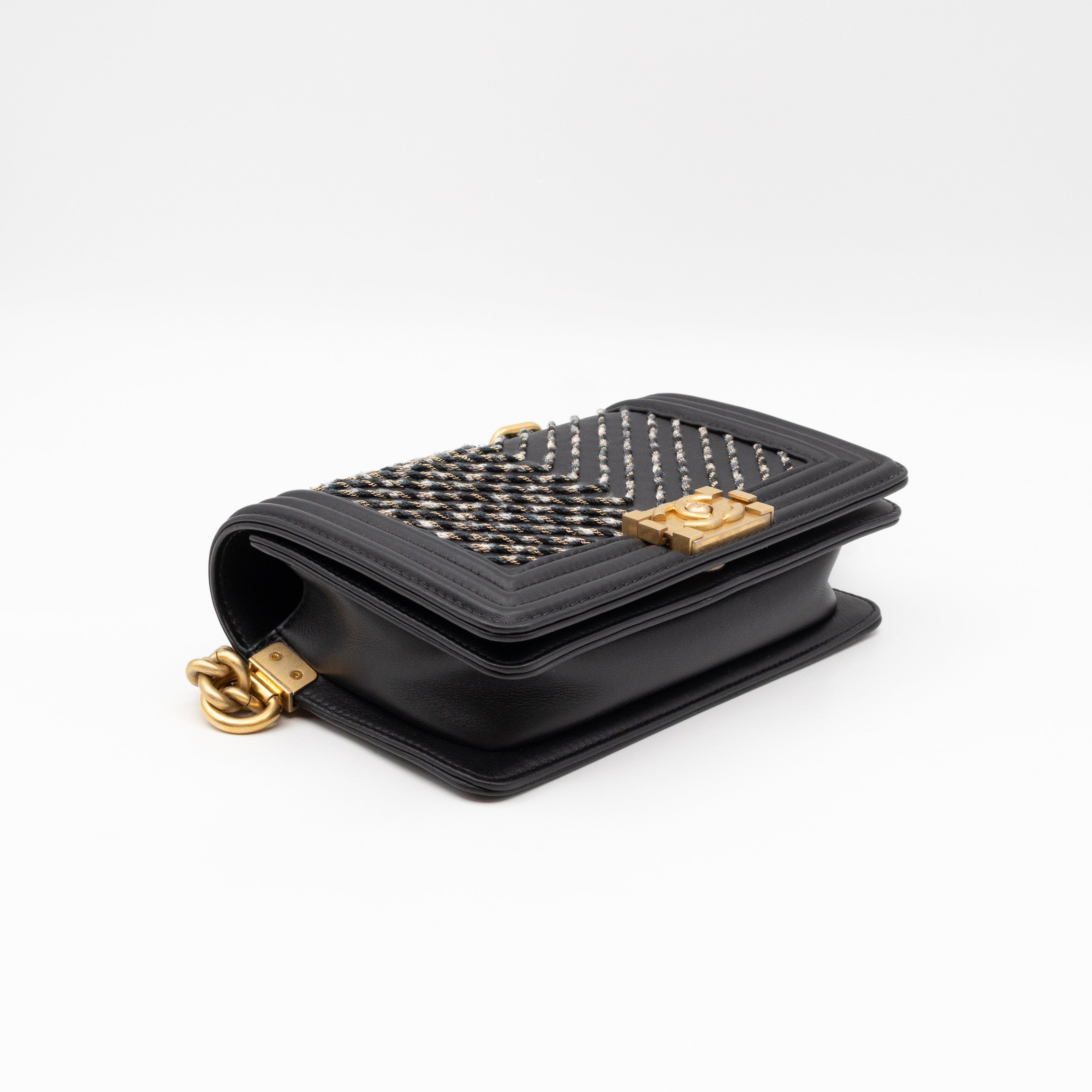 Boy Belt Bag By The Sea Chevron Embroidered Black Leather