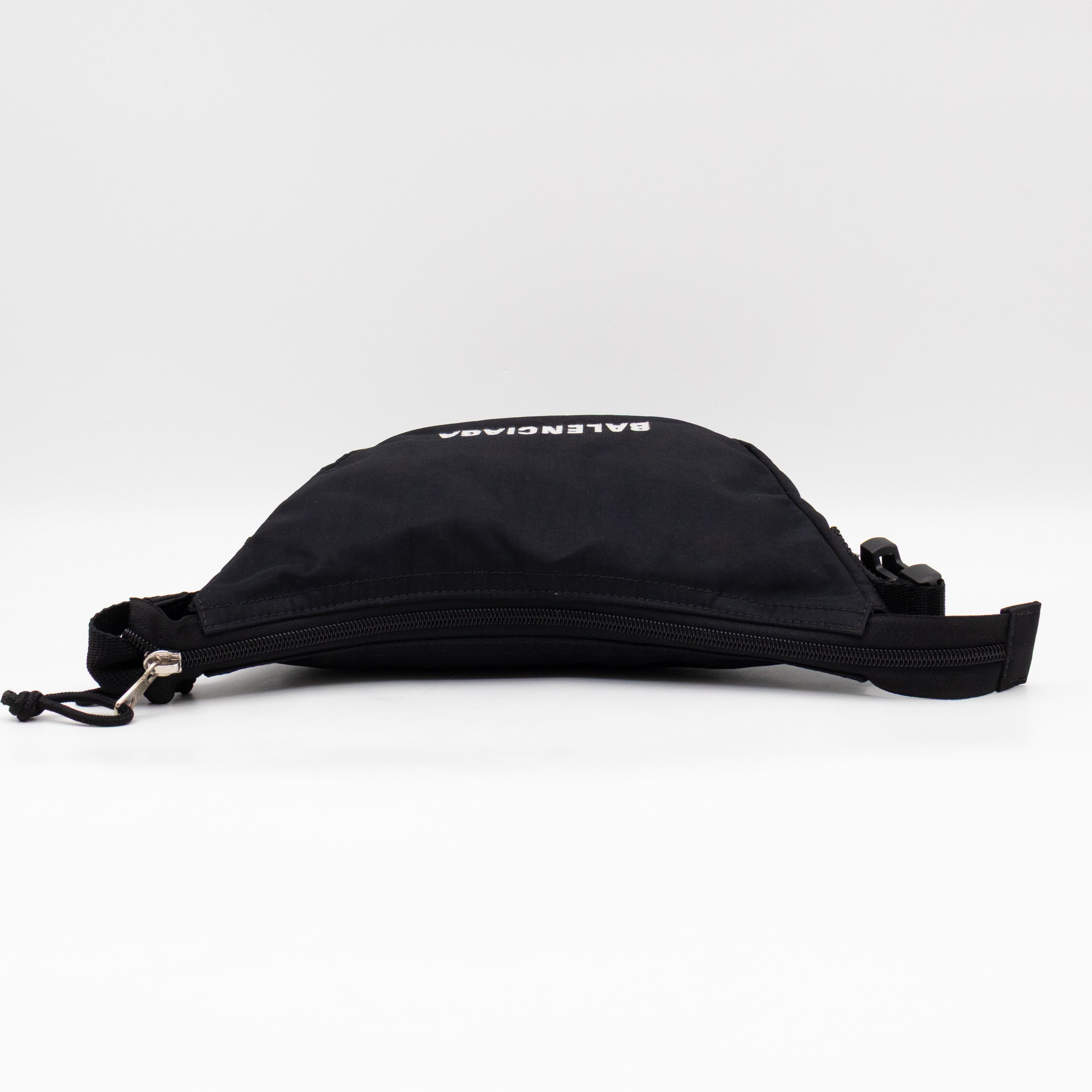 Wheel Shoulder Sling Bag Black Nylon