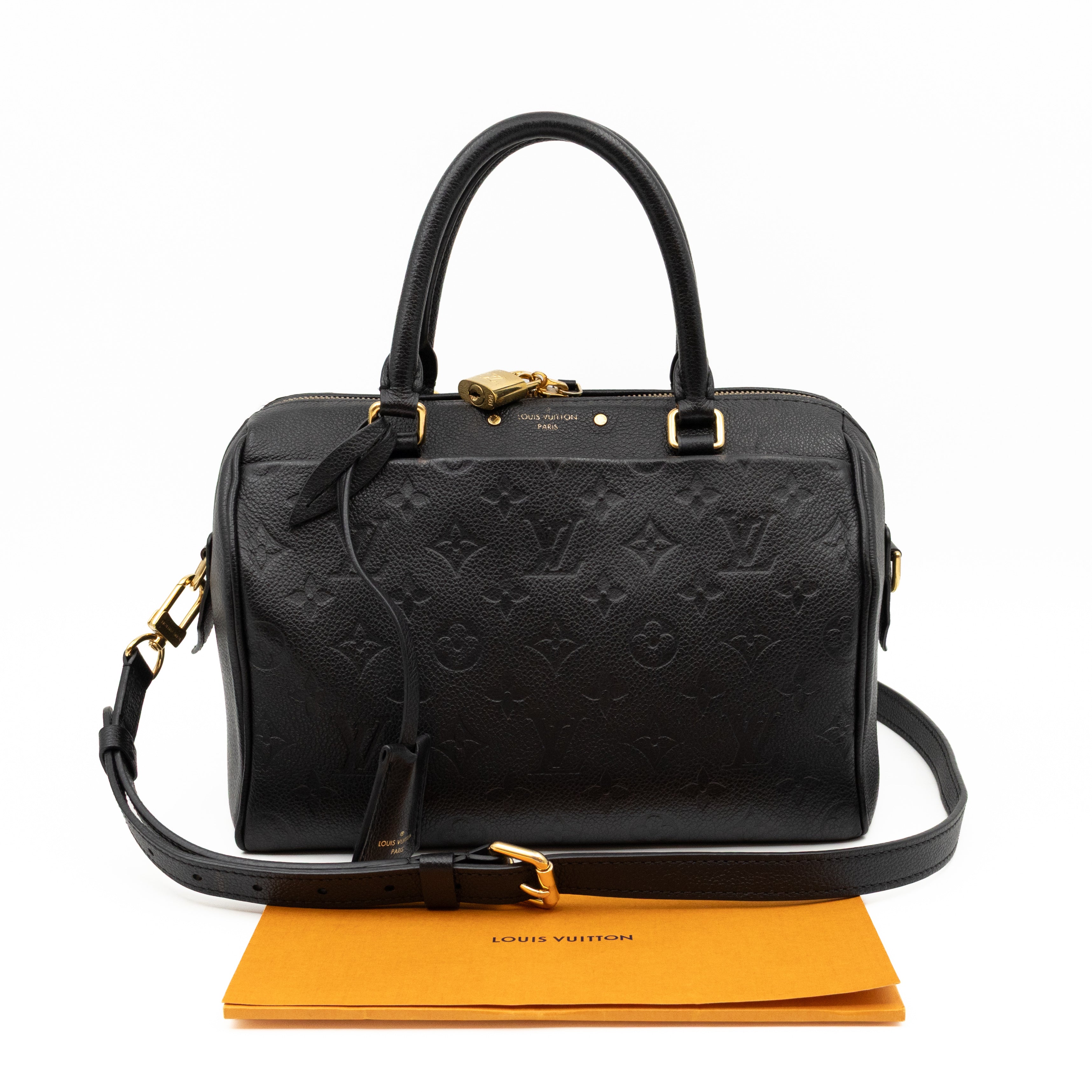 Speedy 25 Bandouliere Black Monogram Empreinte