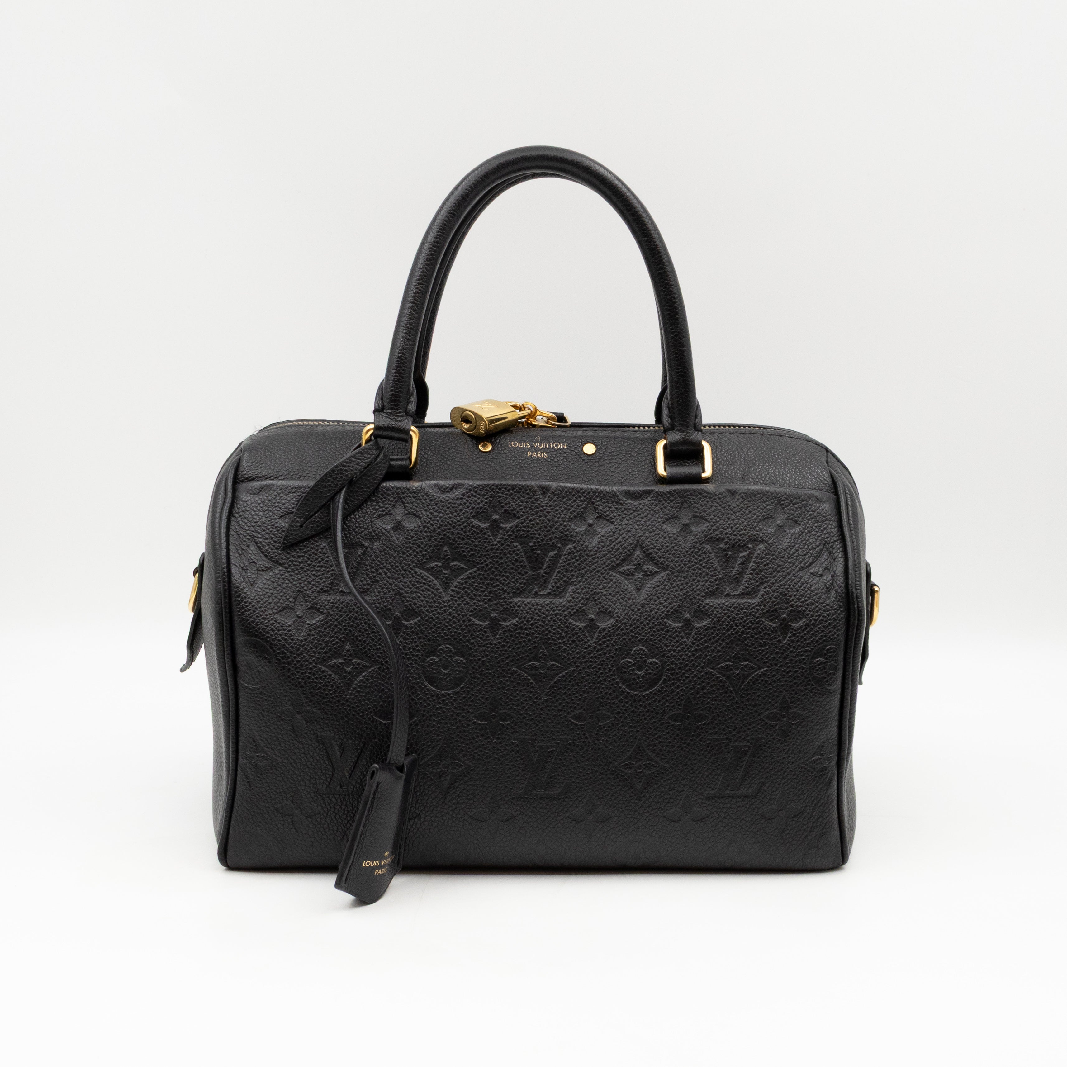 Speedy 25 Bandouliere Black Monogram Empreinte