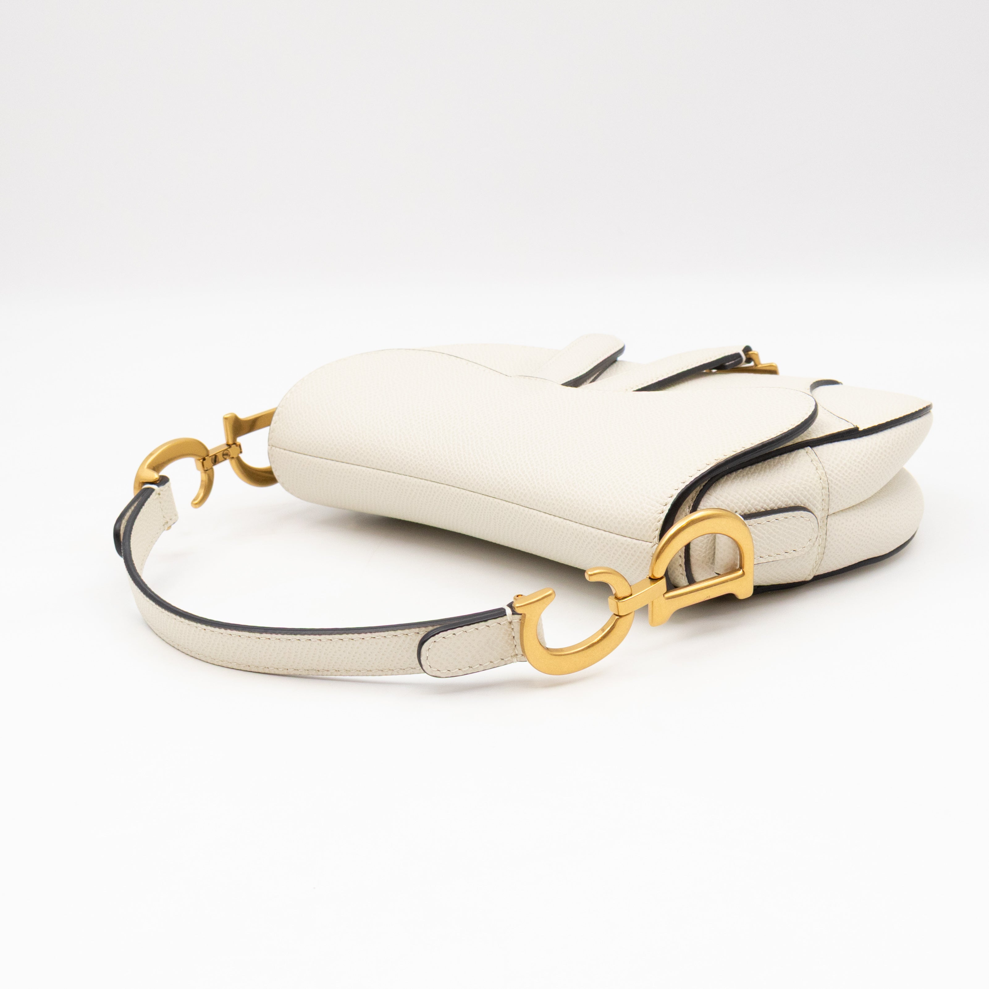 Mini Saddle Bag White Leather