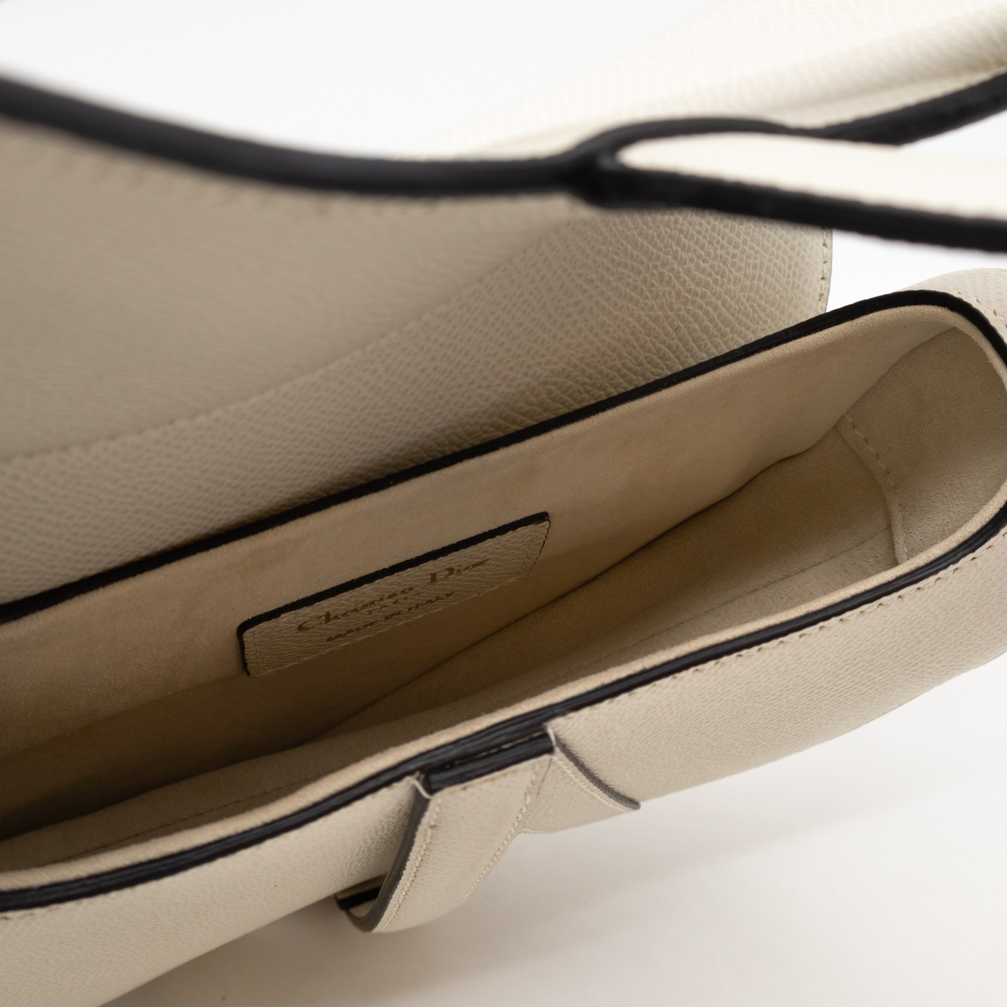 Mini Saddle Bag White Leather