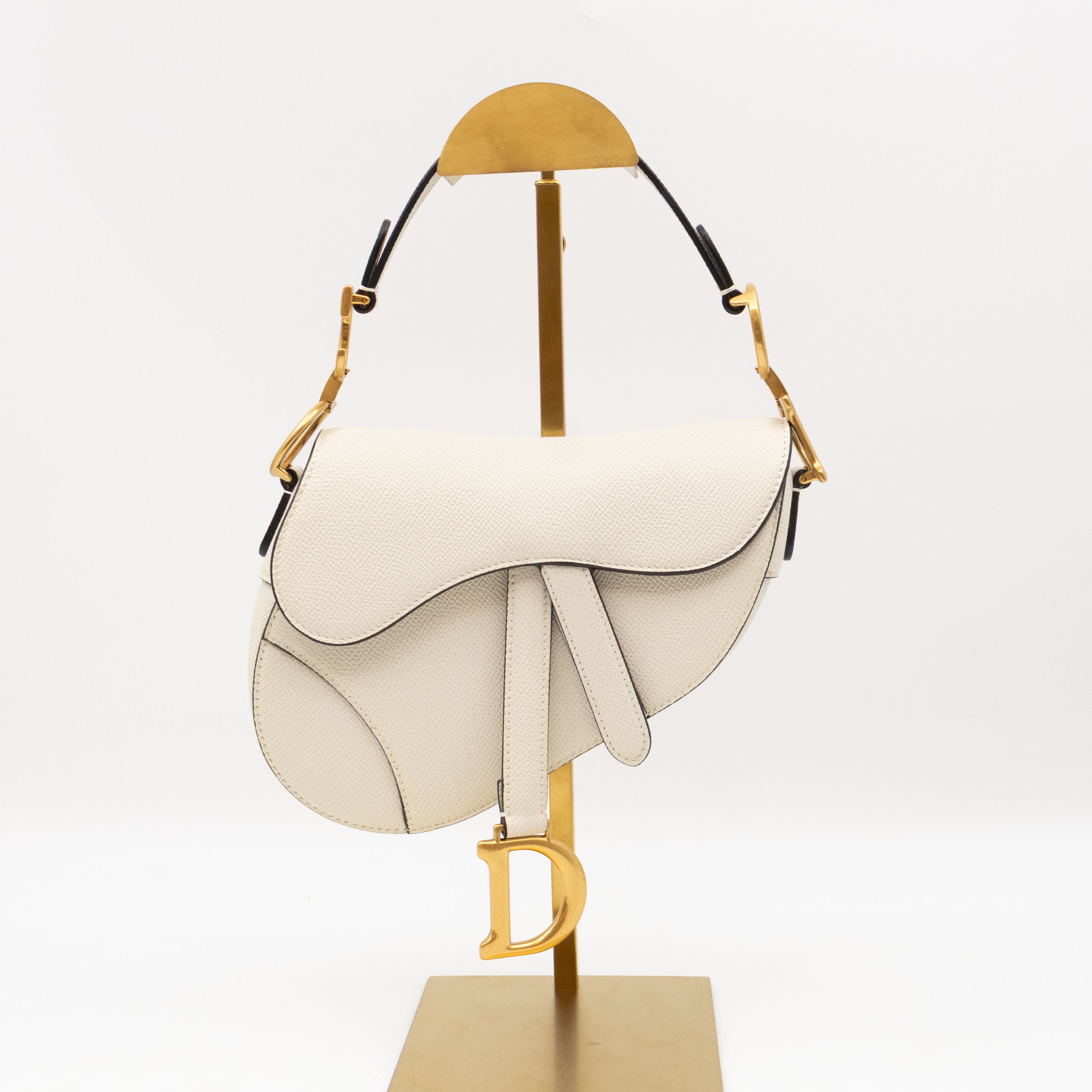 Mini Saddle Bag White Leather