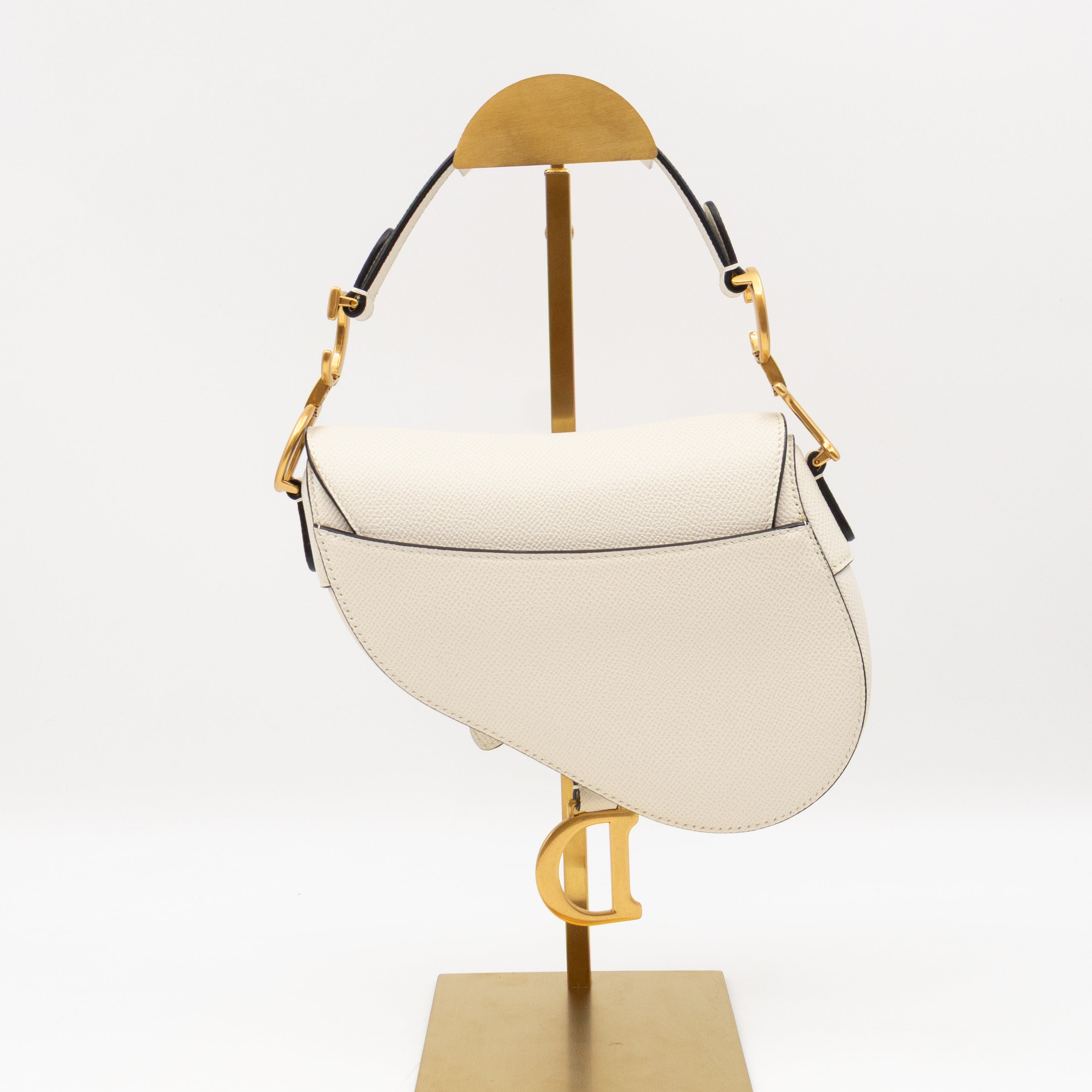 Mini Saddle Bag White Leather