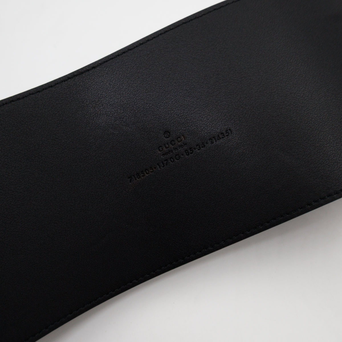 Wide Belt Black Patent Leather 85 / 34