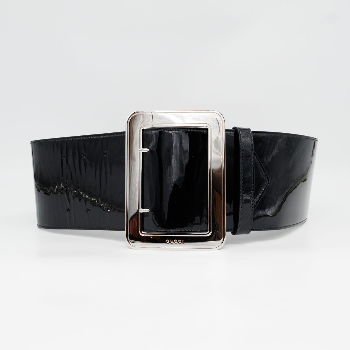 Wide Belt Black Patent Leather 85 / 34