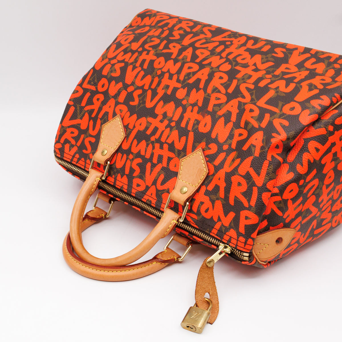 Speedy 30 Monogram Orange Graffiti