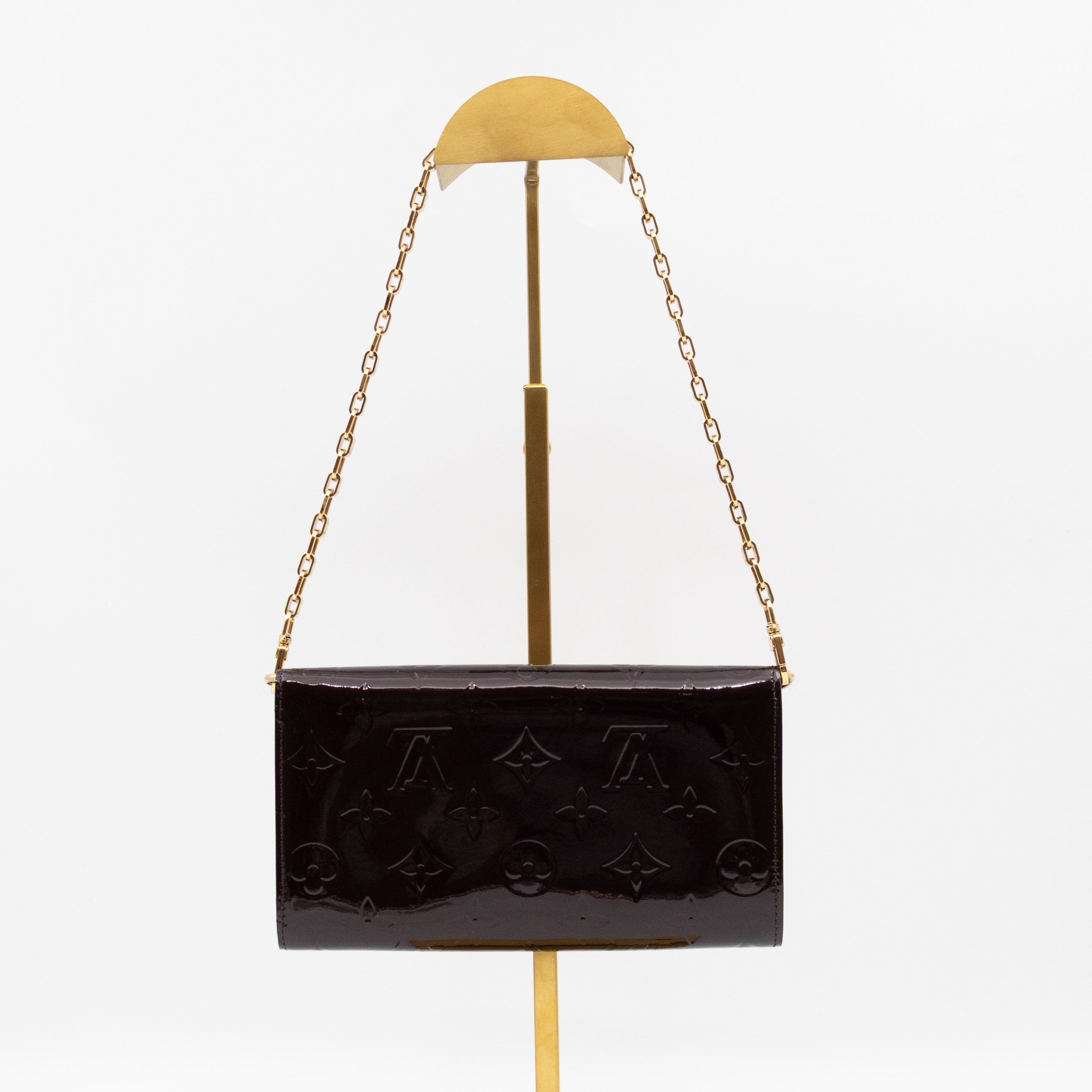 Sarah Chain Wallet Amarante Vernis