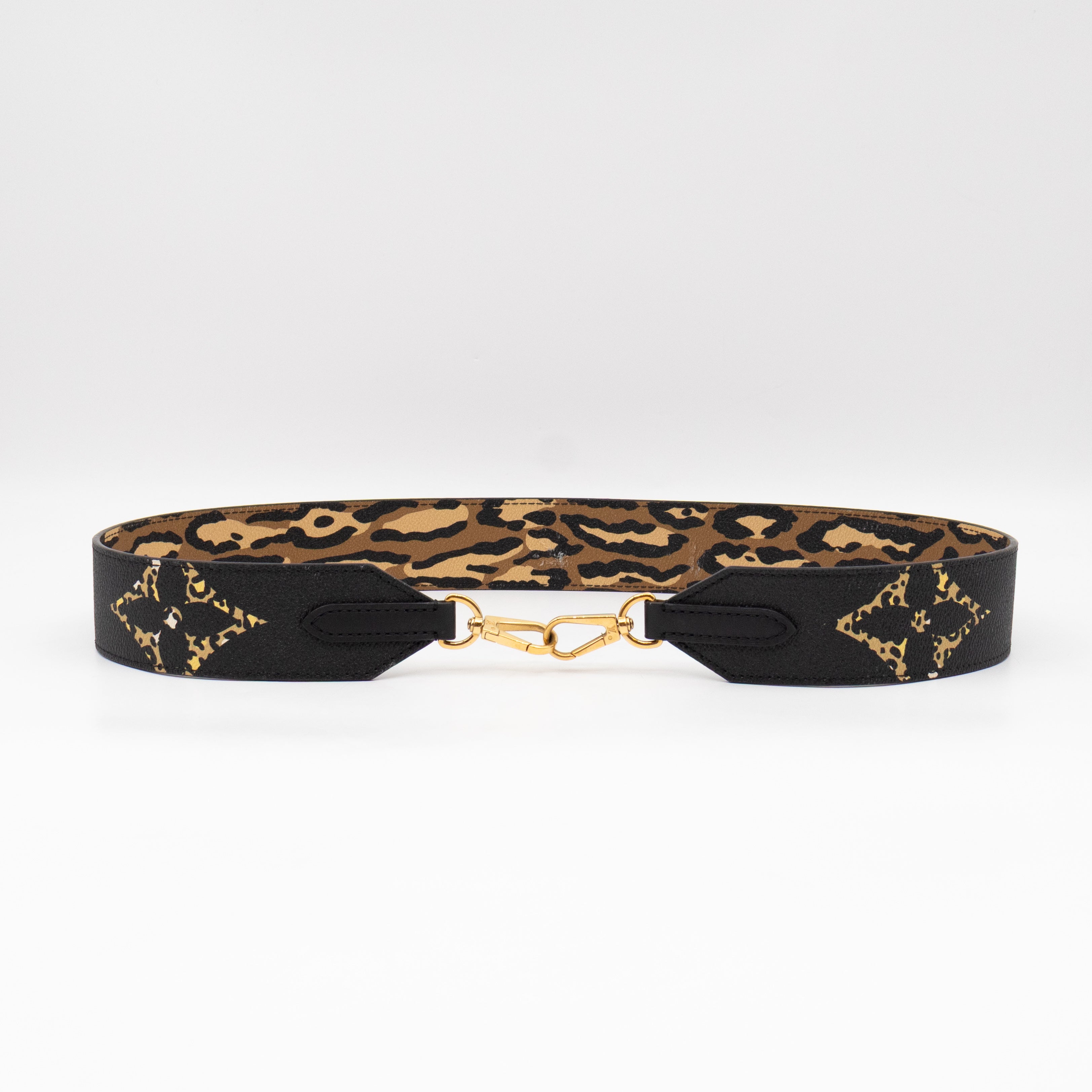 Bandouliere LV Jungle Black Leather