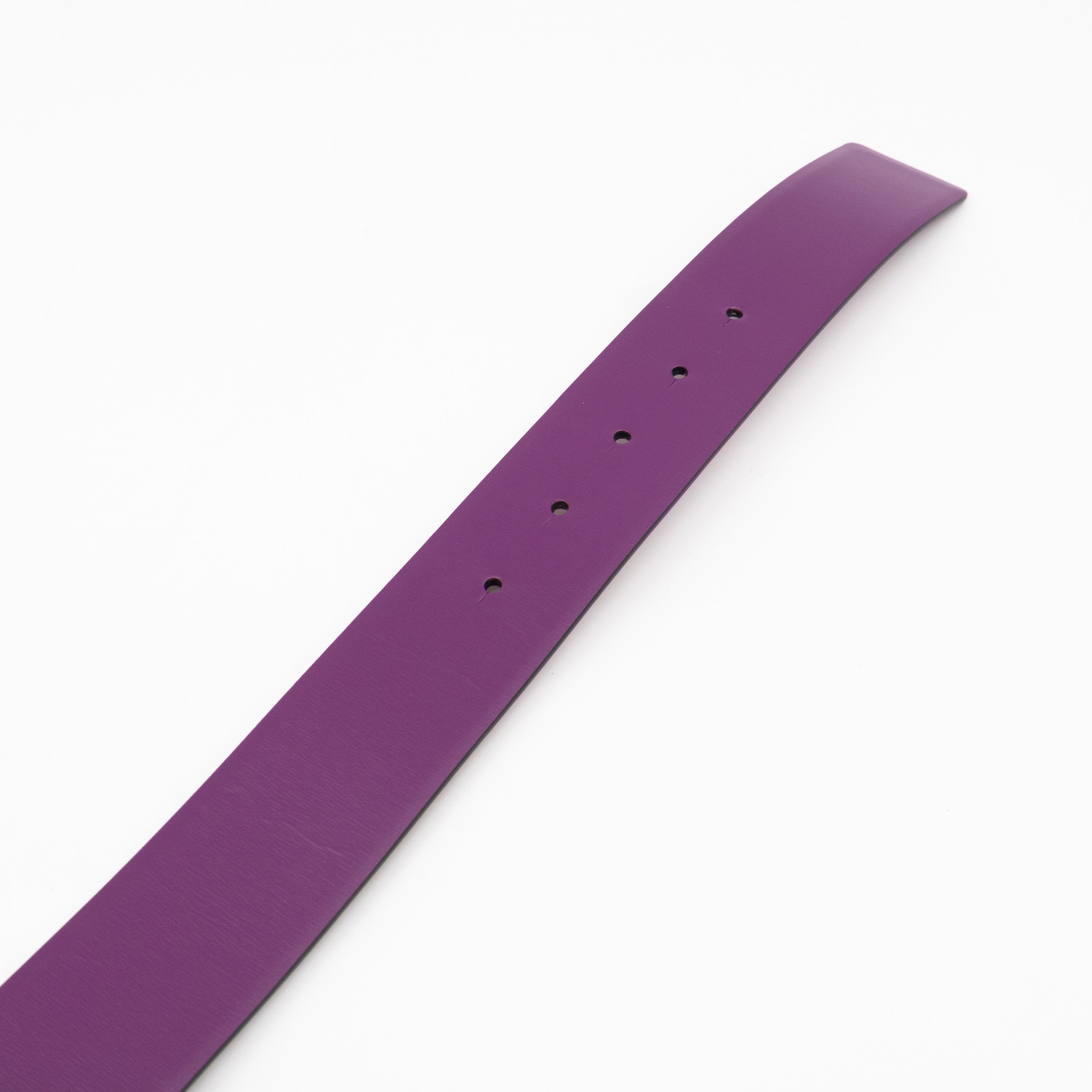 One Stud Reversible Purple and Mauve Leather Belt 70 cm