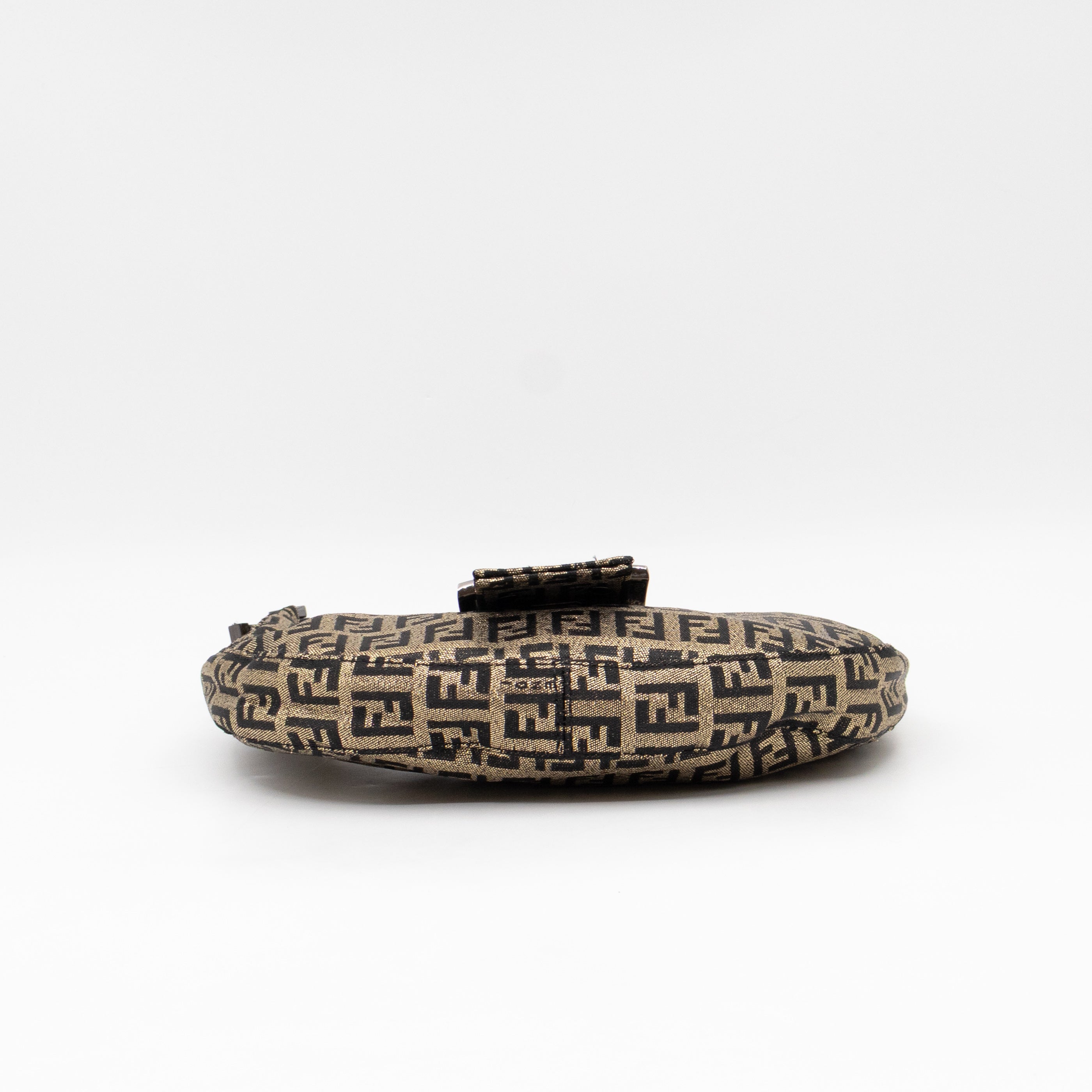 Baguette Croissant Mini Bag Zucca Glitter Black FF Monogram