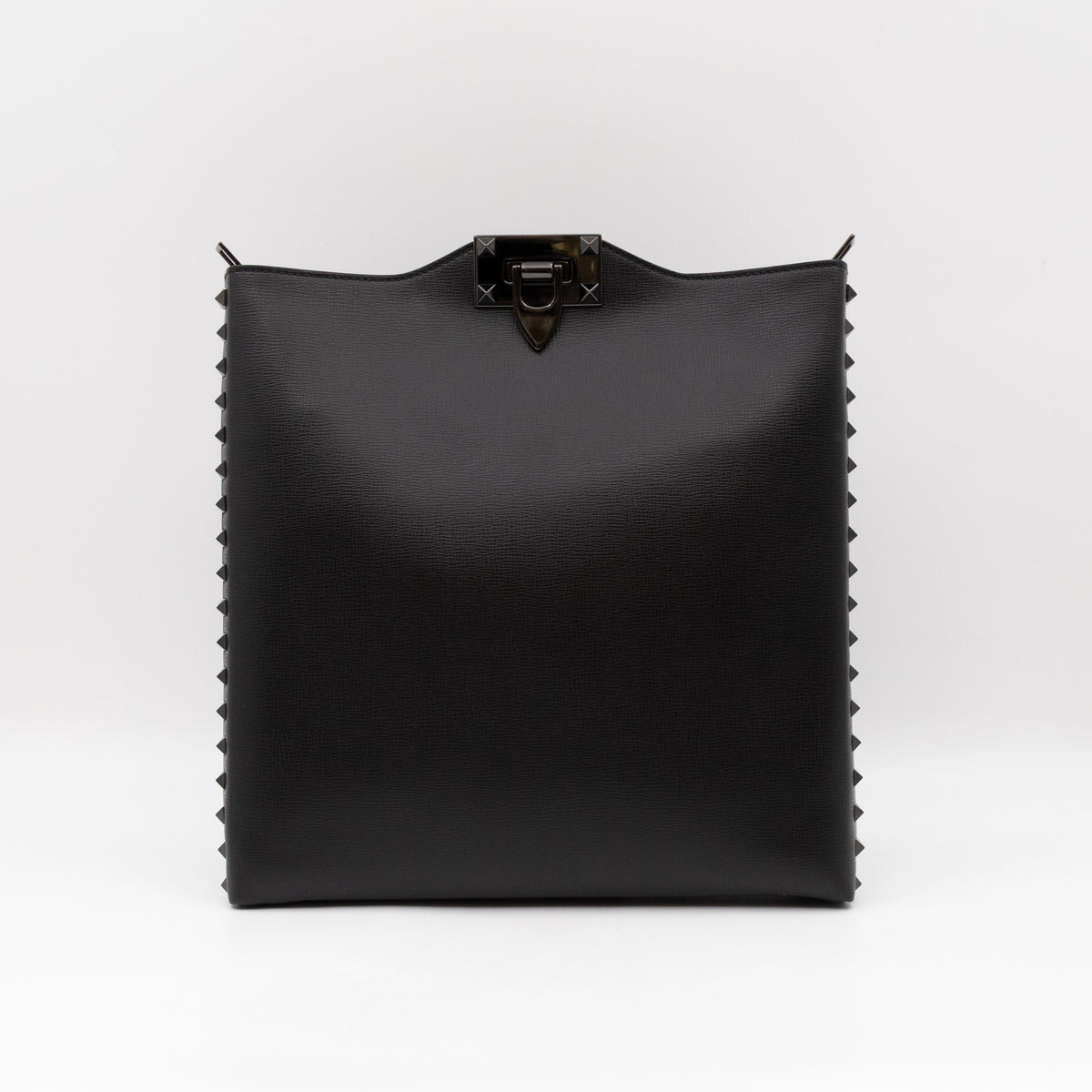 Rockstud Crossbody Bag Black Leather