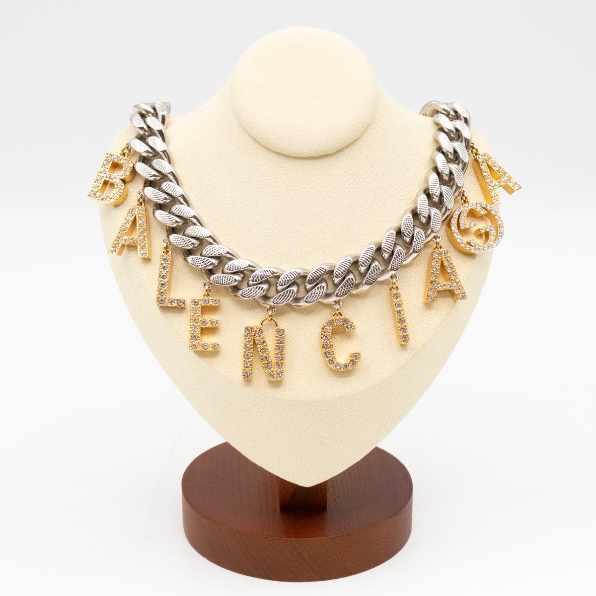 Gucci x Balenciaga Script Choker Silver & Gold