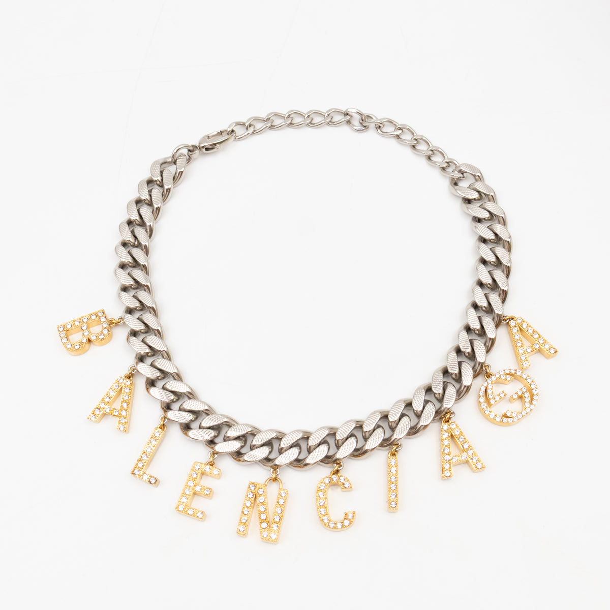 Gucci x Balenciaga Script Choker Silver & Gold