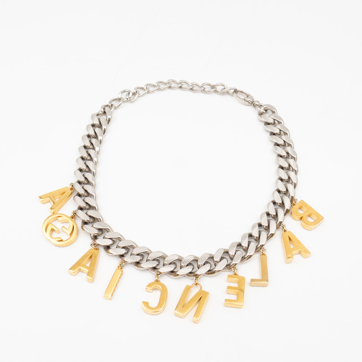 Gucci x Balenciaga Script Choker Silver & Gold