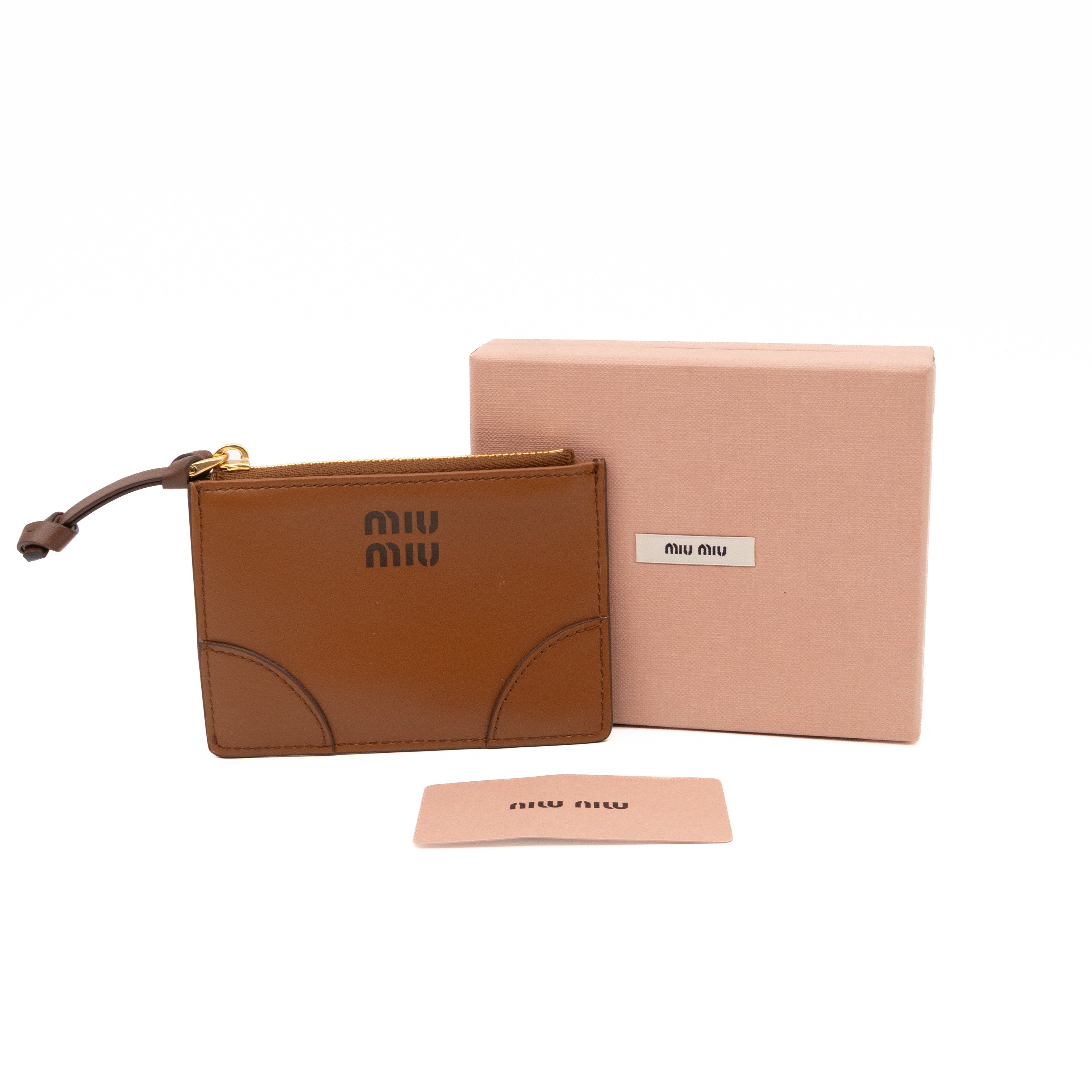Card Key Holder Cognac Leather