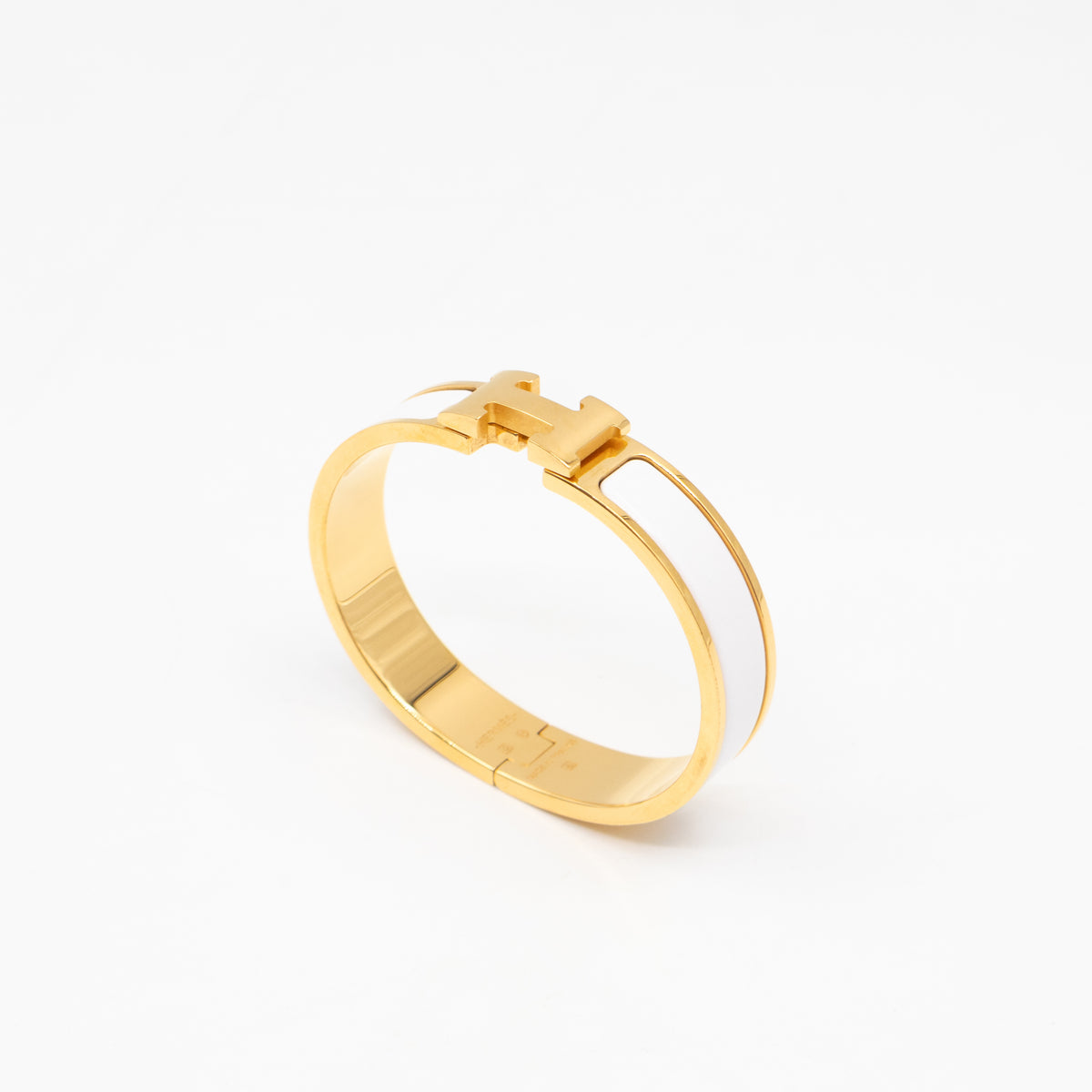 Clic H Bracelet PM White & Gold