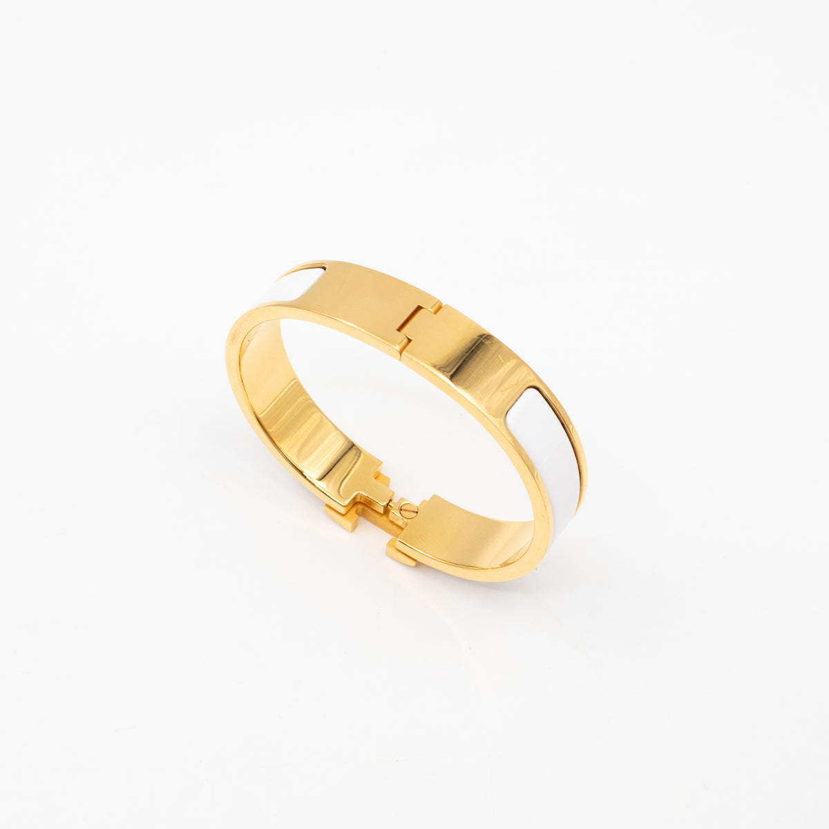 Clic H Bracelet PM White & Gold