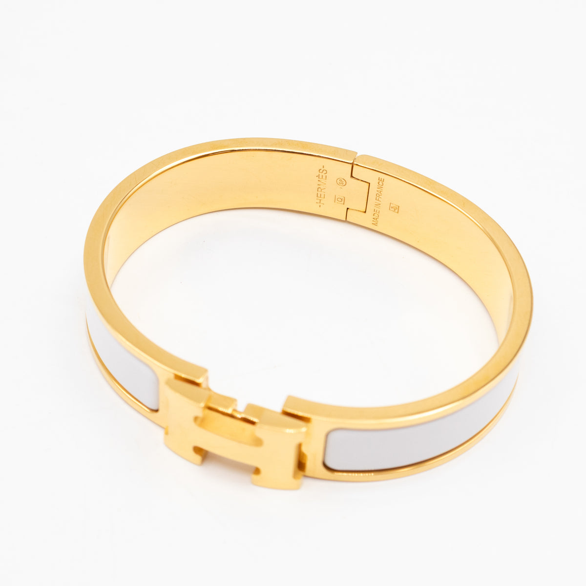 Clic H Bracelet PM White & Gold