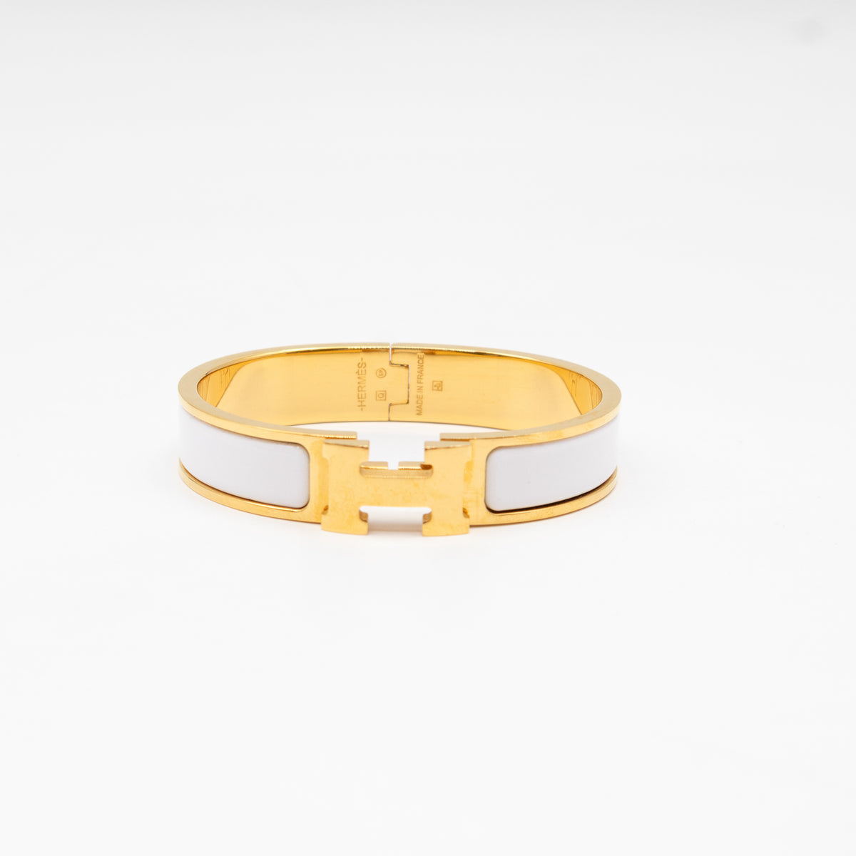 Clic H Bracelet PM White & Gold