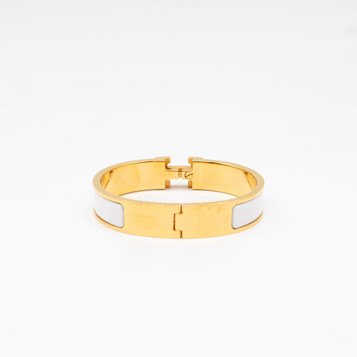 Clic H Bracelet PM White & Gold