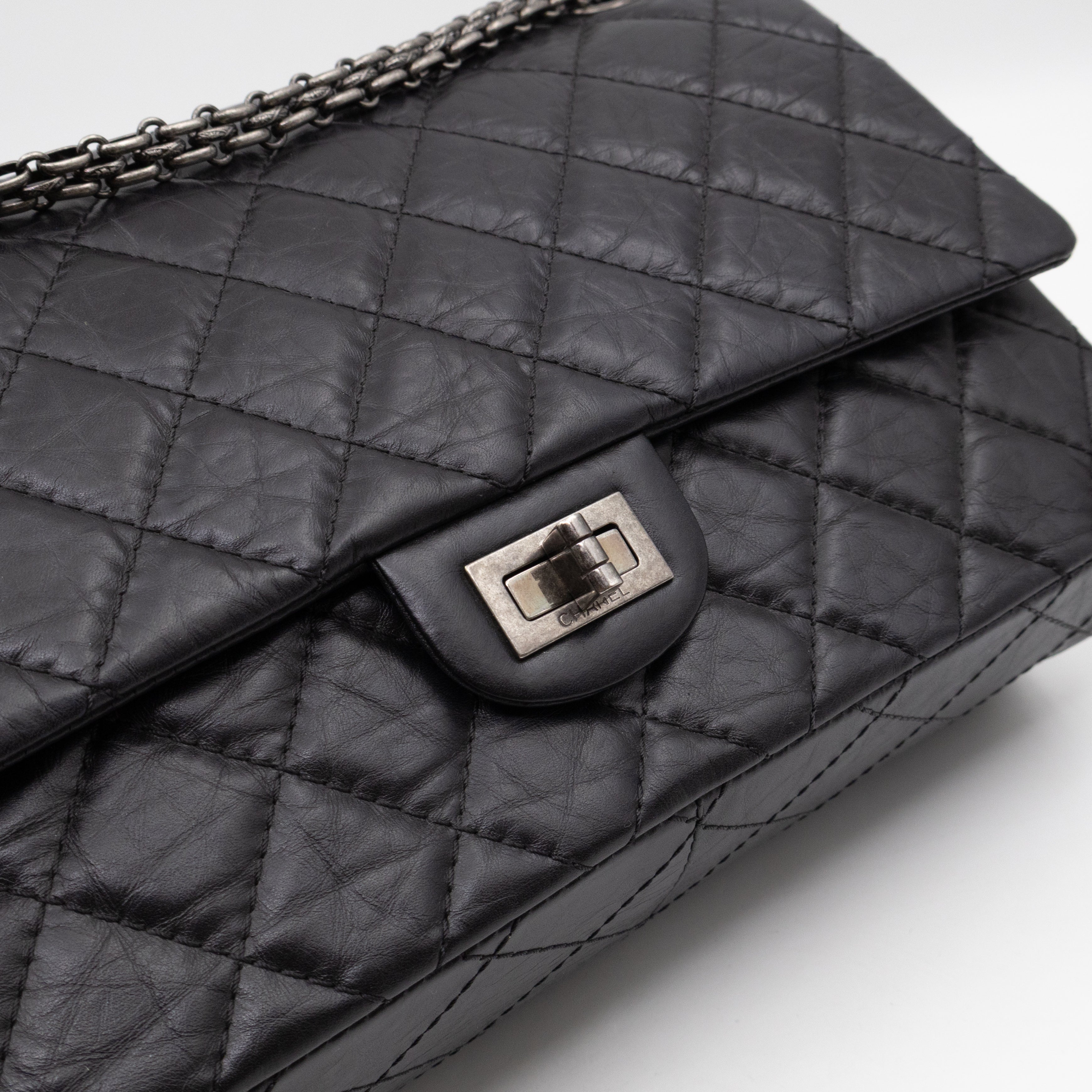 2.55 Reissue 226 Double Flap Bag Black Leather