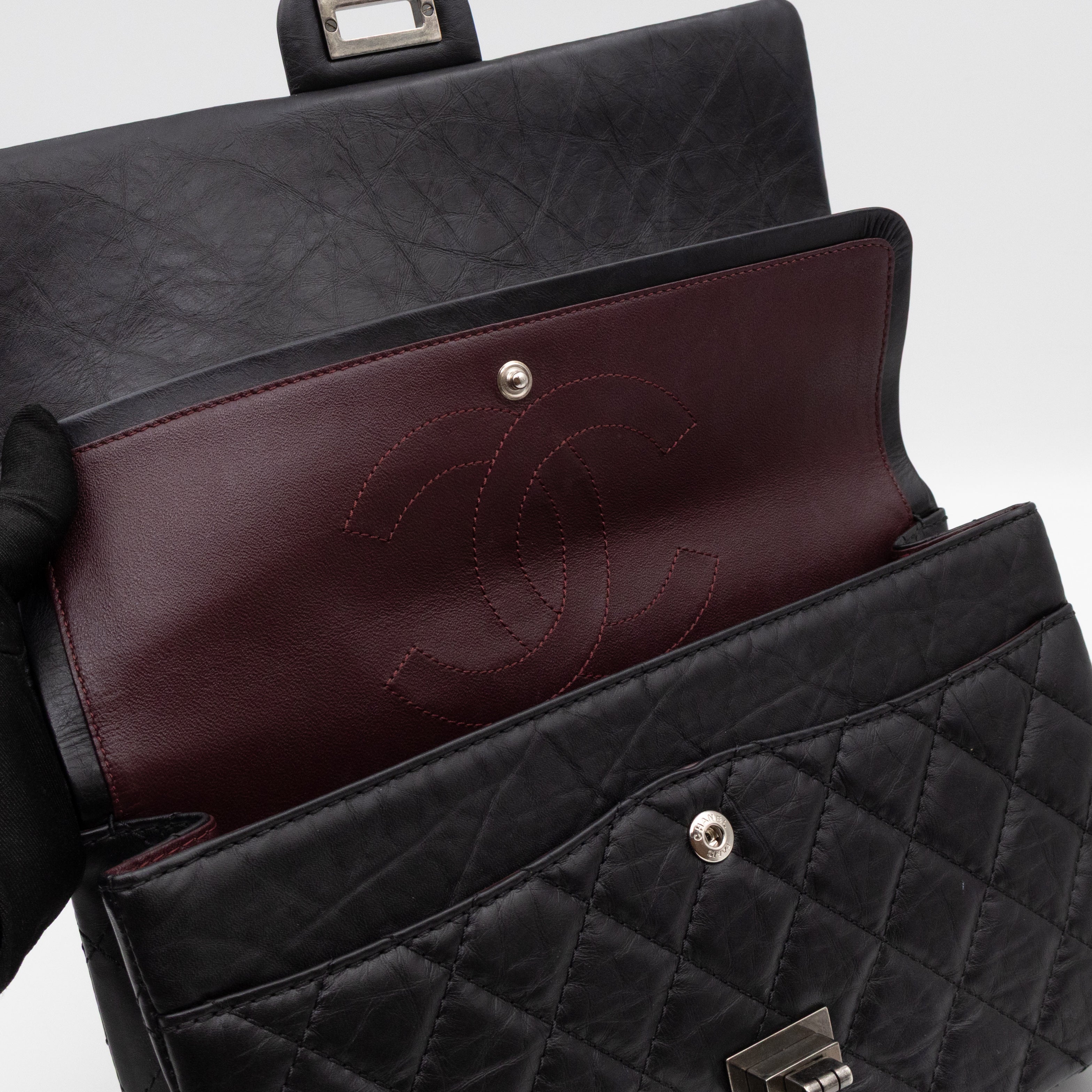2.55 Reissue 226 Double Flap Bag Black Leather