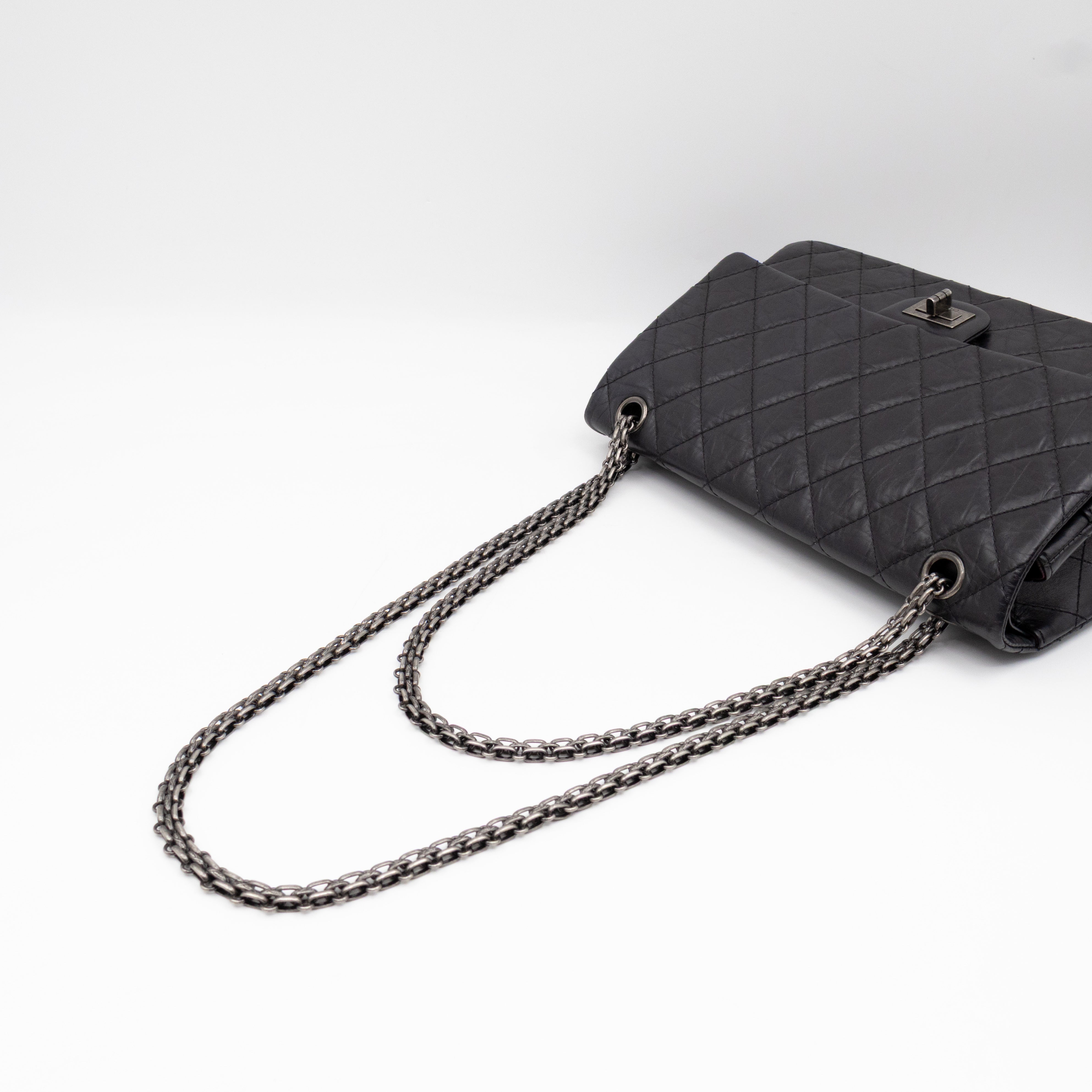 2.55 Reissue 226 Double Flap Bag Black Leather