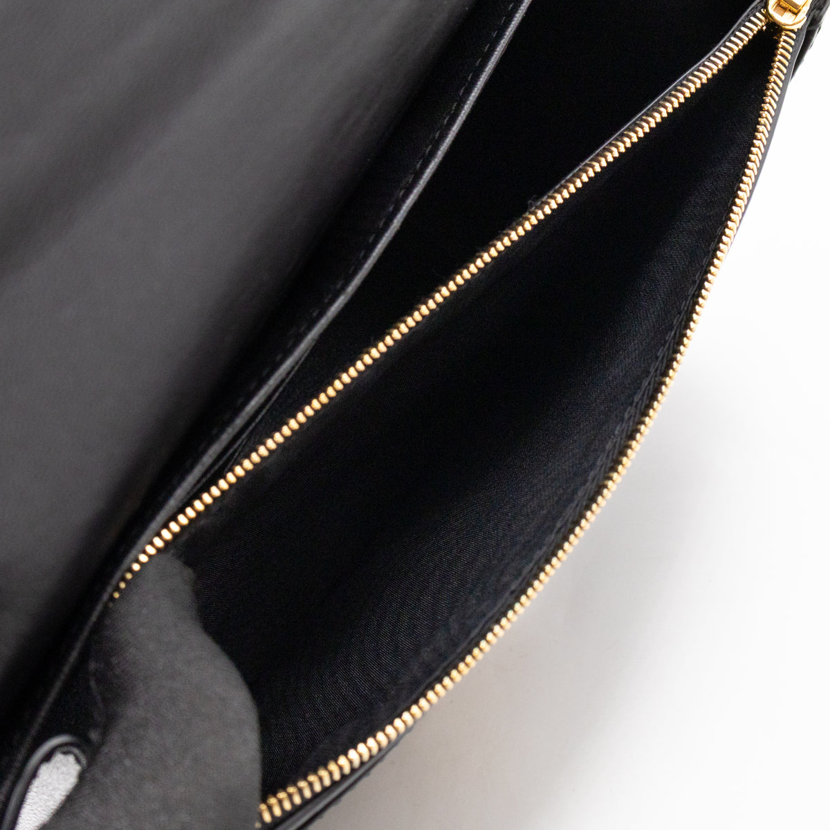Darley Shoulder Bag Black & Elephant Grey Leather