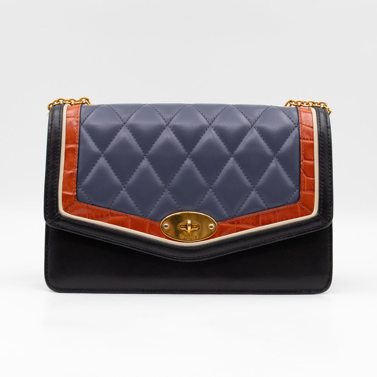 Darley Shoulder Bag Black & Elephant Grey Leather
