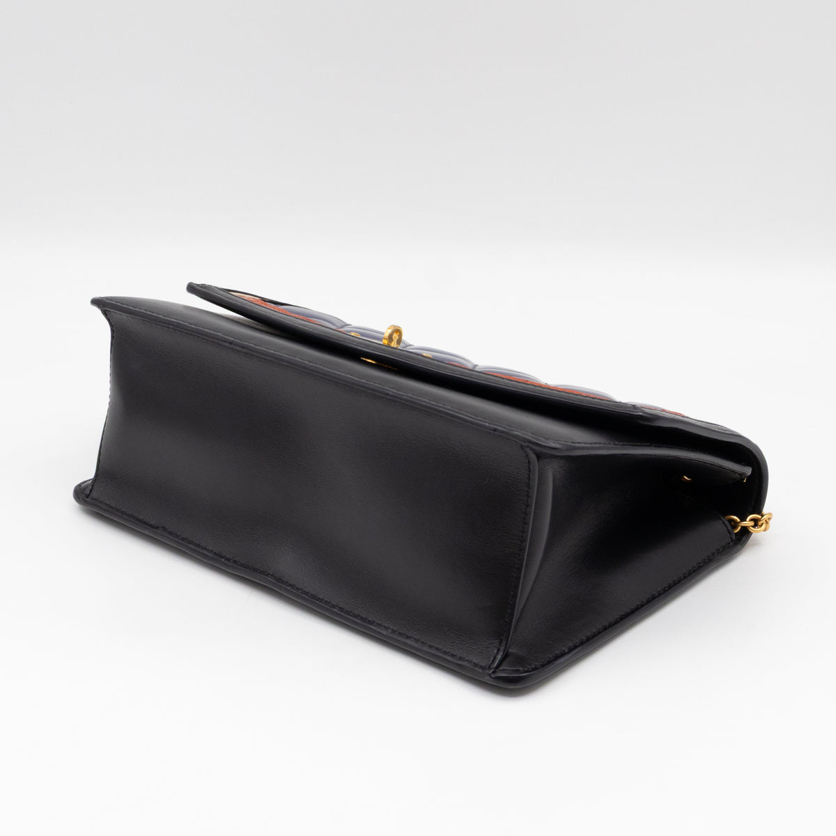 Darley Shoulder Bag Black & Elephant Grey Leather