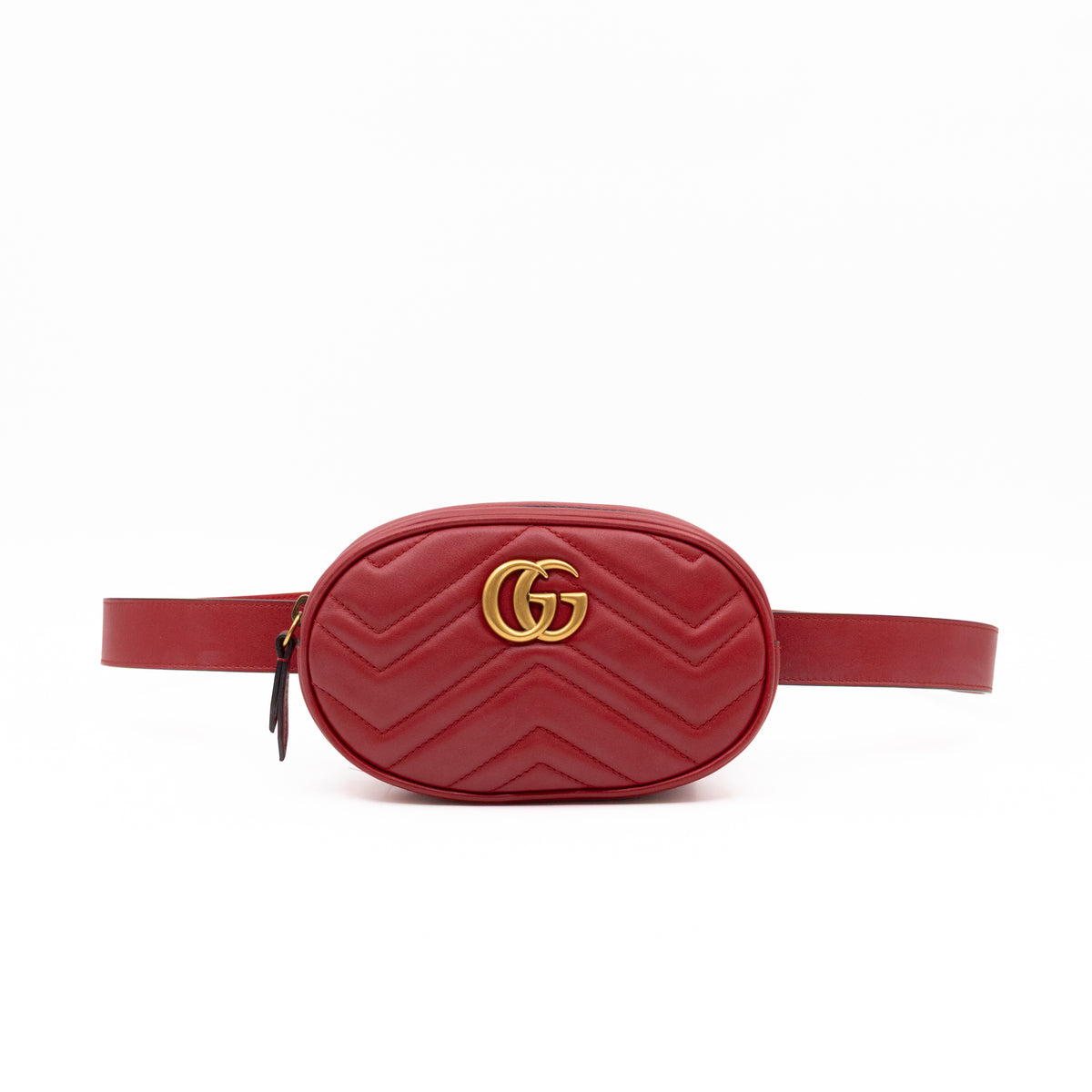 GG Marmont Matelasse Belt Bag Red