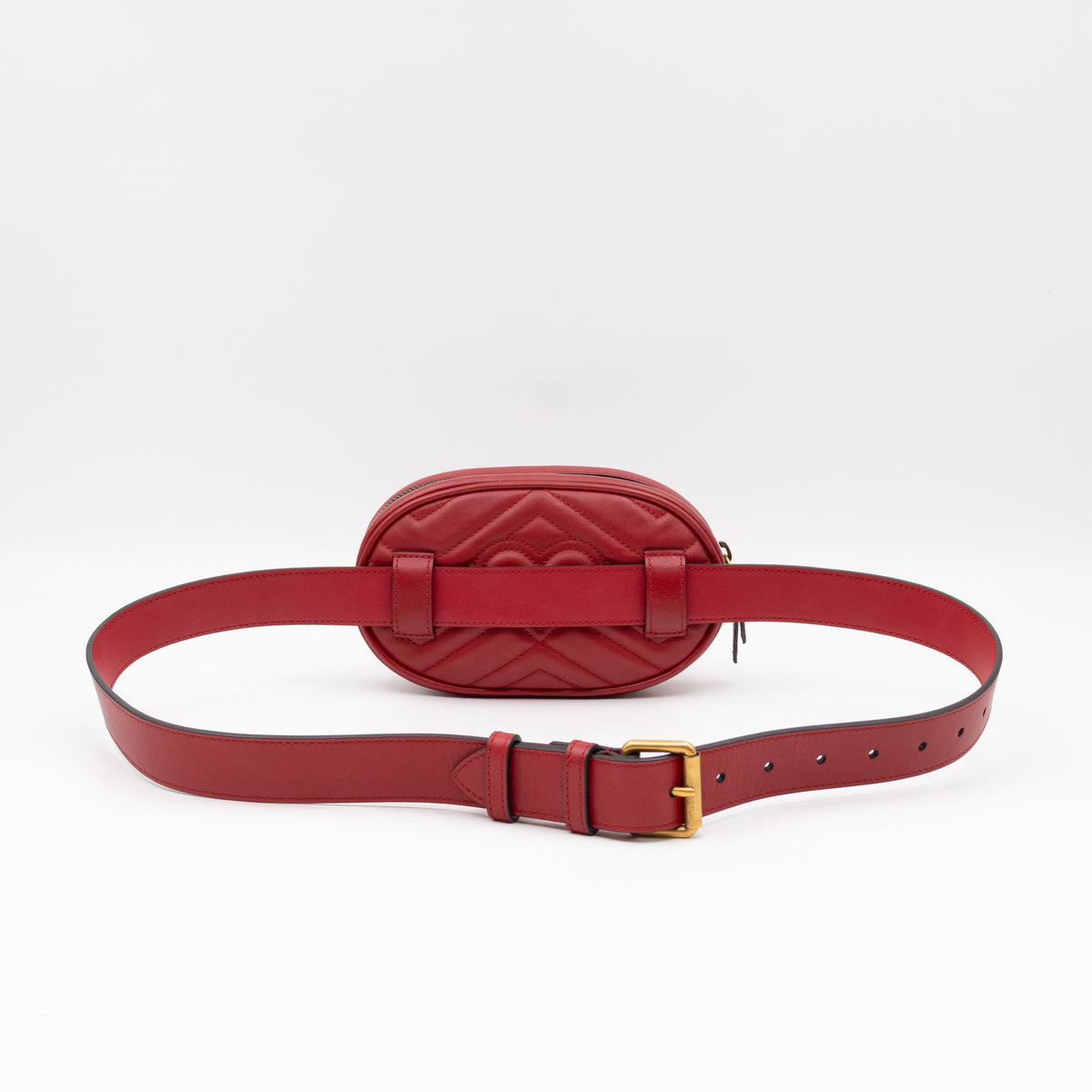 GG Marmont Matelasse Belt Bag Red