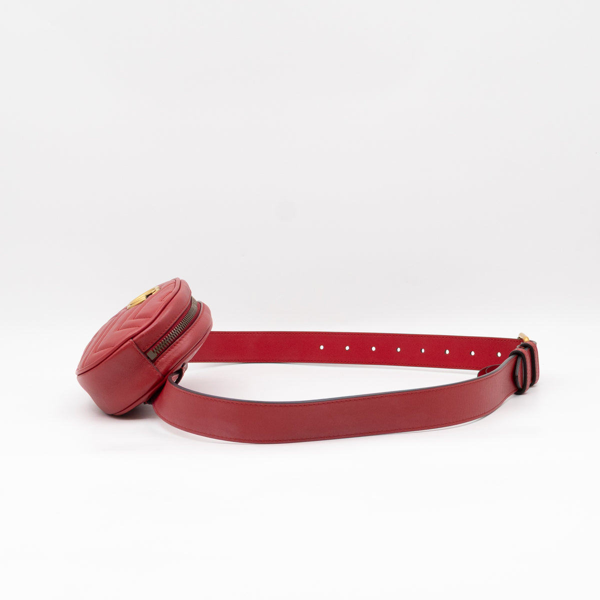 GG Marmont Matelasse Belt Bag Red