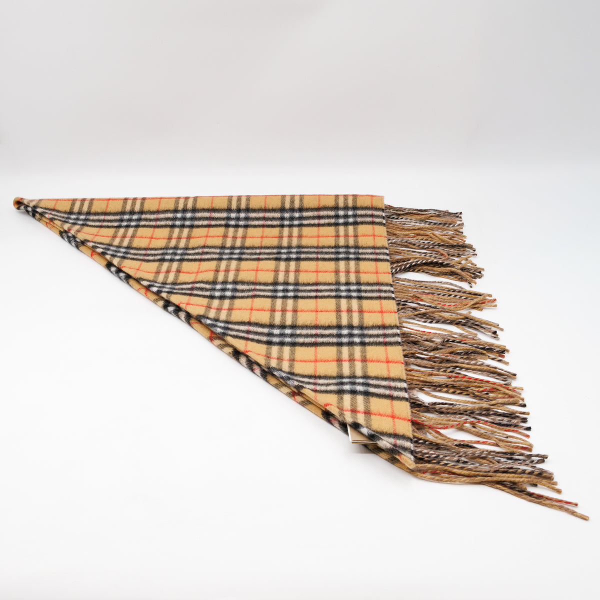 Cashmere Muffler Sandstone Vintage Check