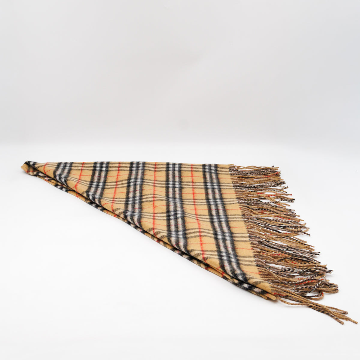 Cashmere Muffler Sandstone Vintage Check