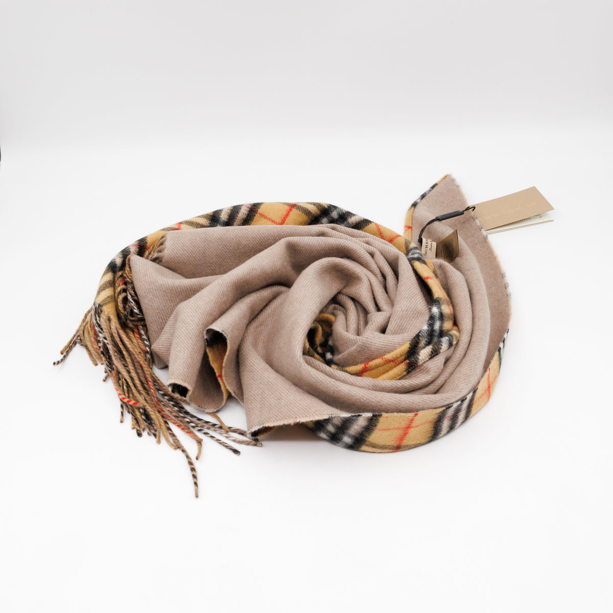 Cashmere Muffler Sandstone Vintage Check