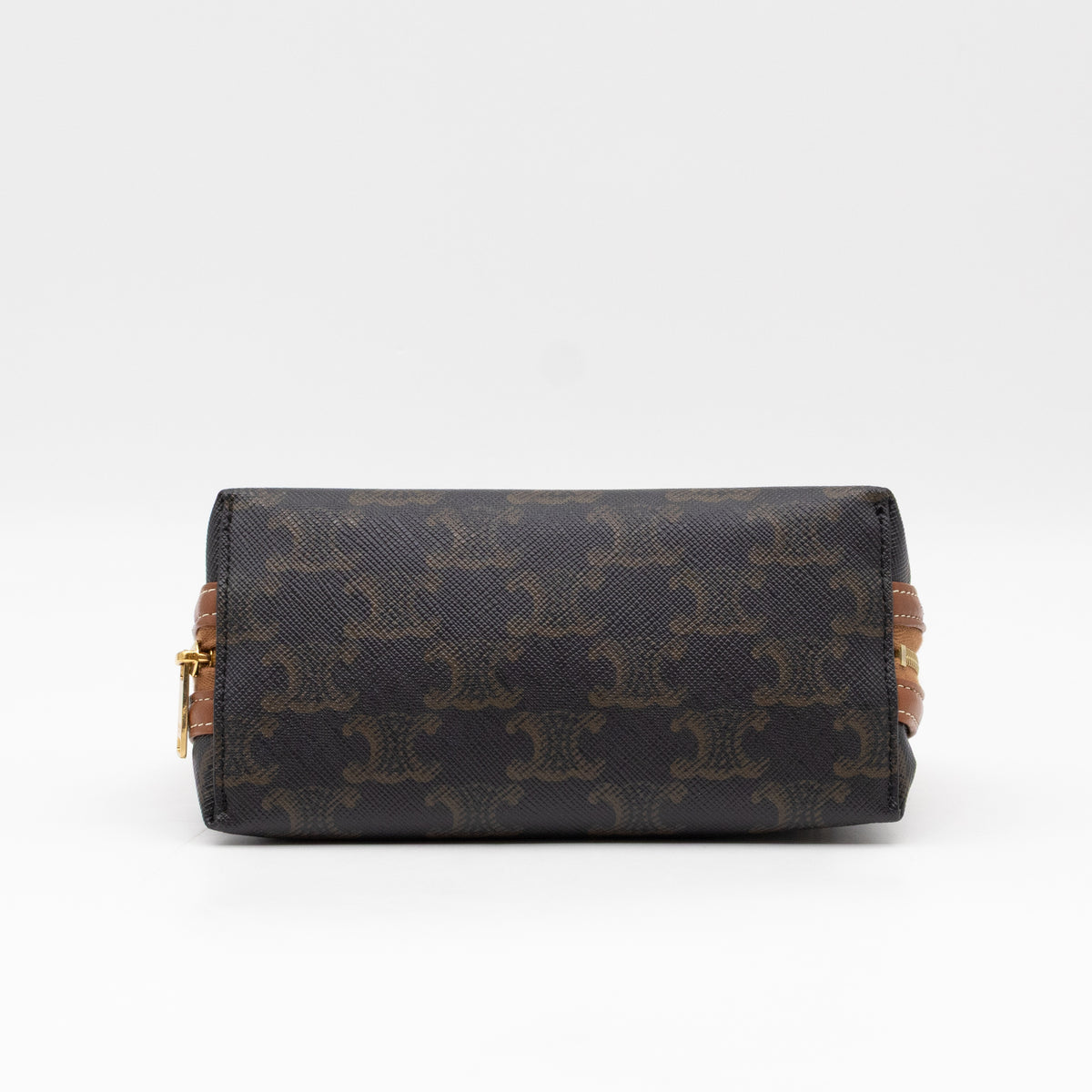 Clutch on Chain Triomphe Canvas Brown