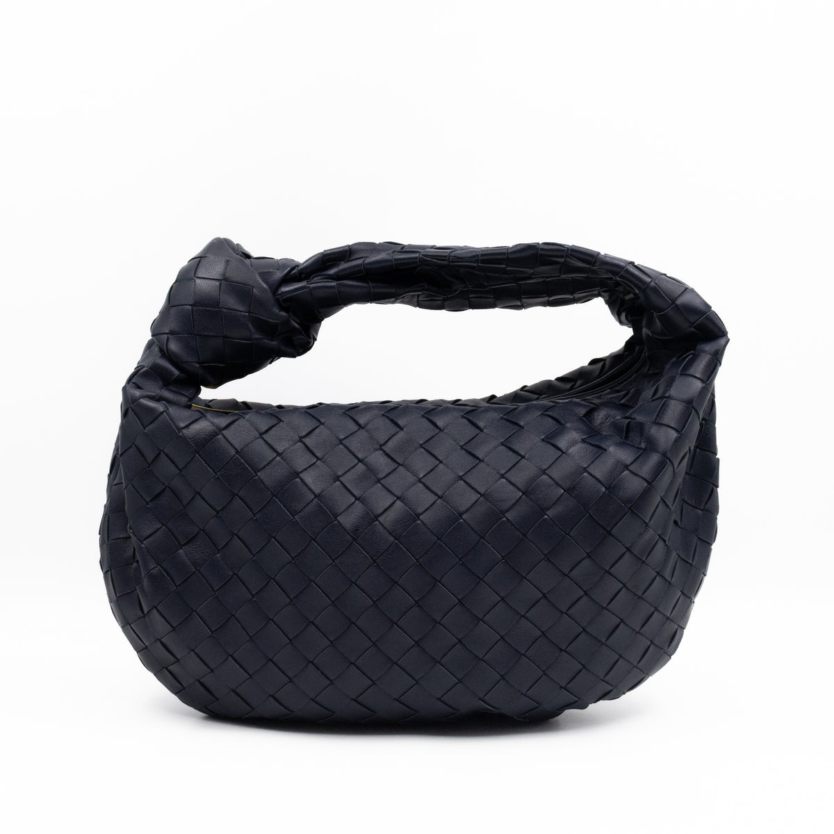 Jodie Small Intrecciato Leather Navy