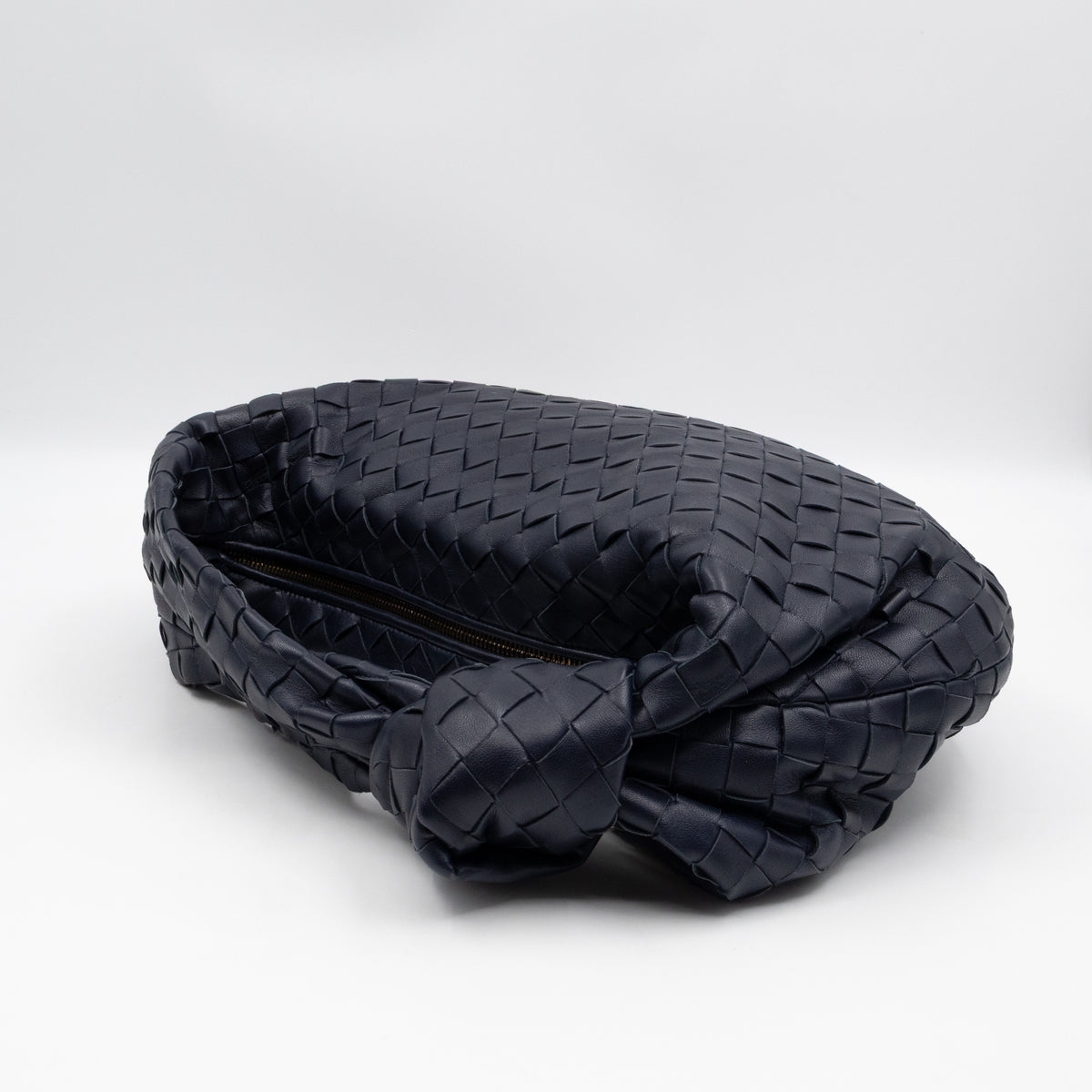 Jodie Small Intrecciato Leather Navy