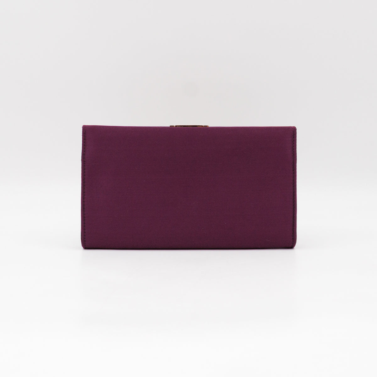 Musa Gancini Clutch with Chain Amethyst Satin