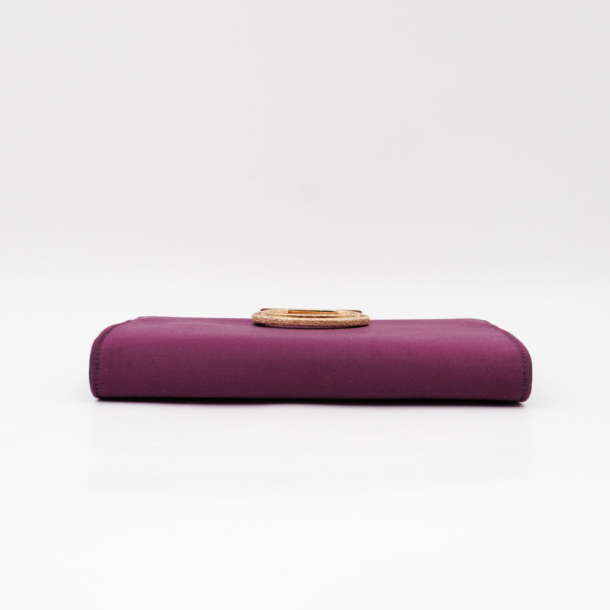 Musa Gancini Clutch with Chain Amethyst Satin