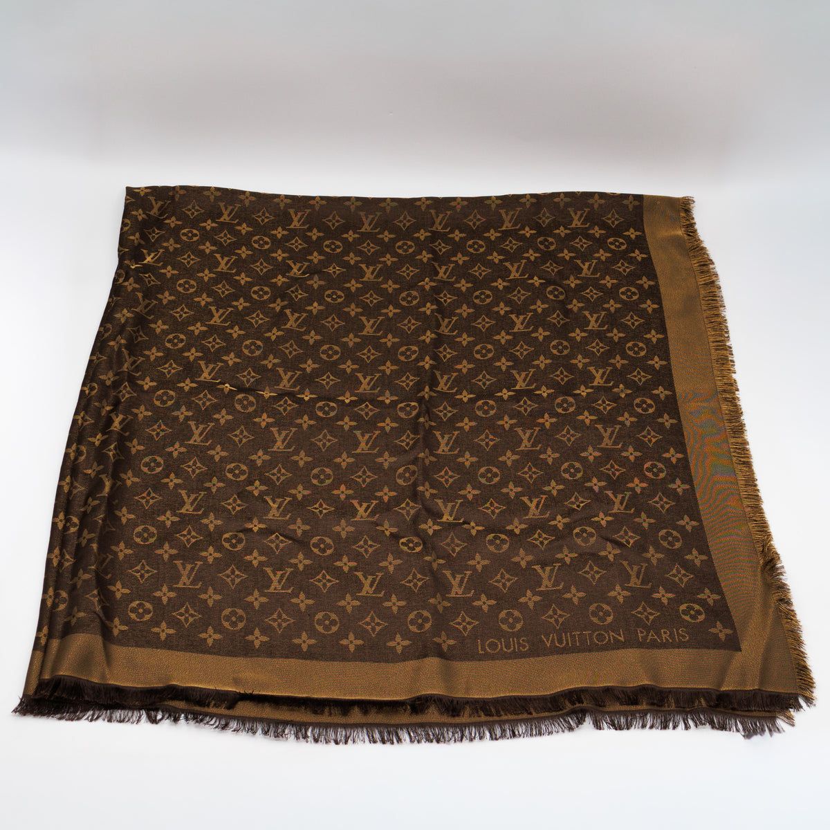 Monogram Shine Shawl Brown