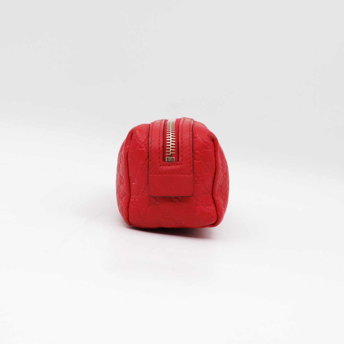 Cosmetic Pouch Red Guccissima Leather