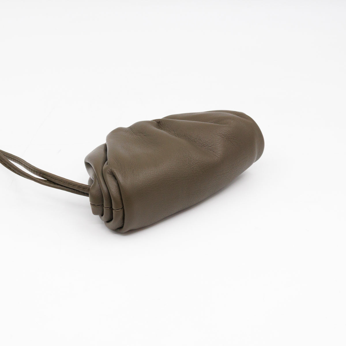 The Pouch Mini Coin Purse Green Leather