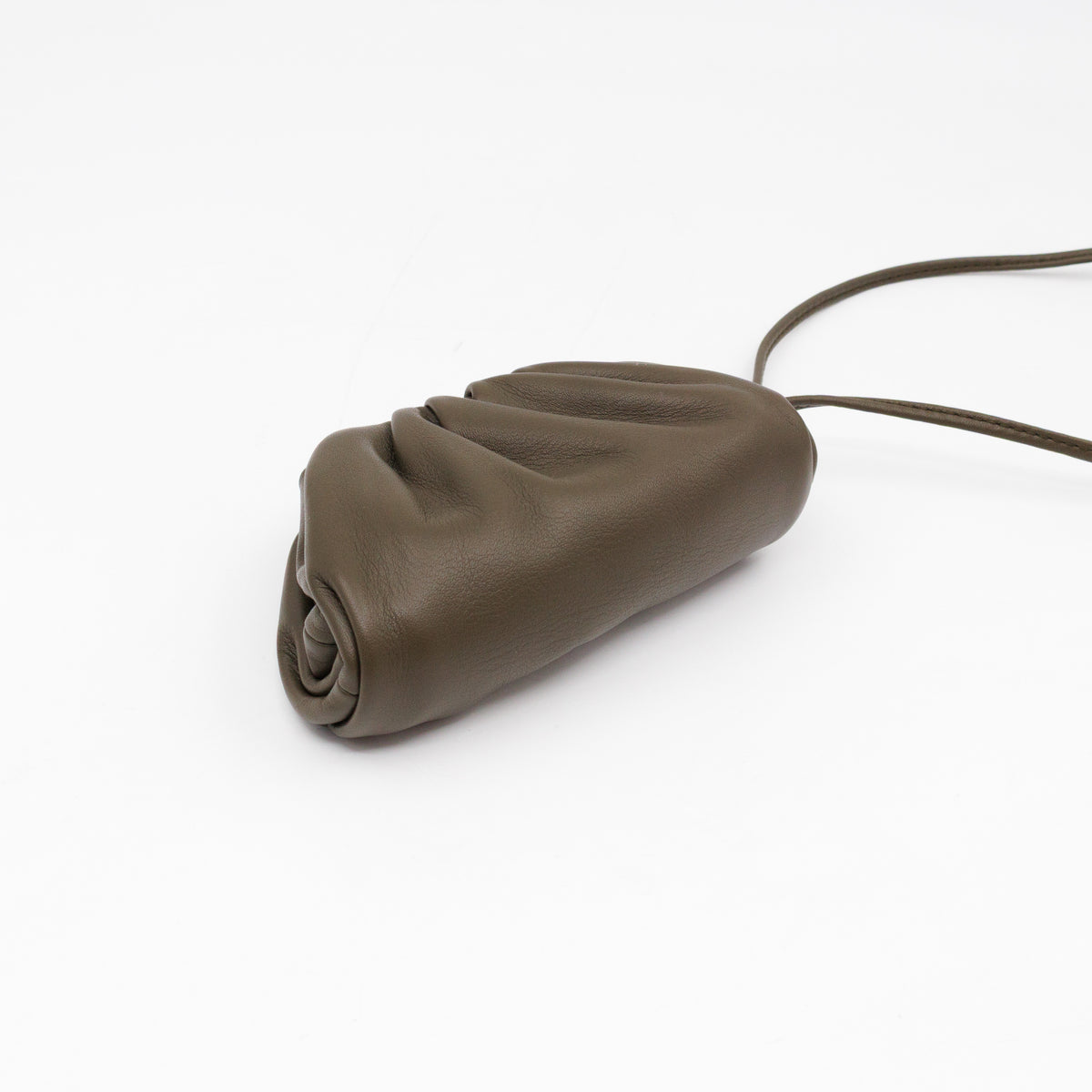 The Pouch Mini Coin Purse Green Leather