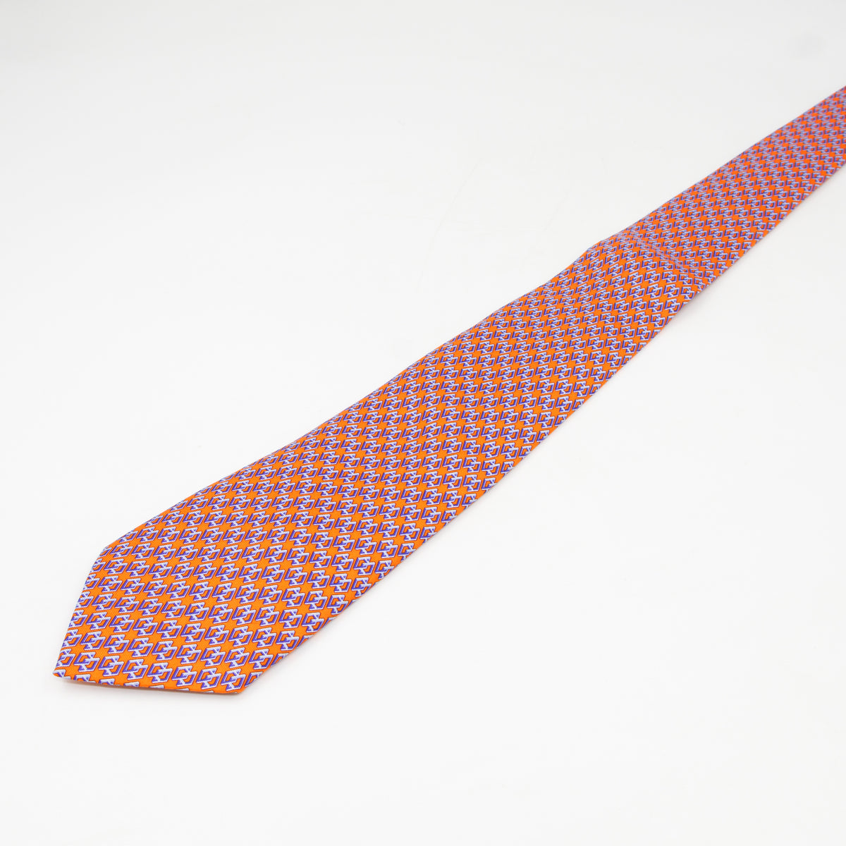 Silk Tie H Cube Orange